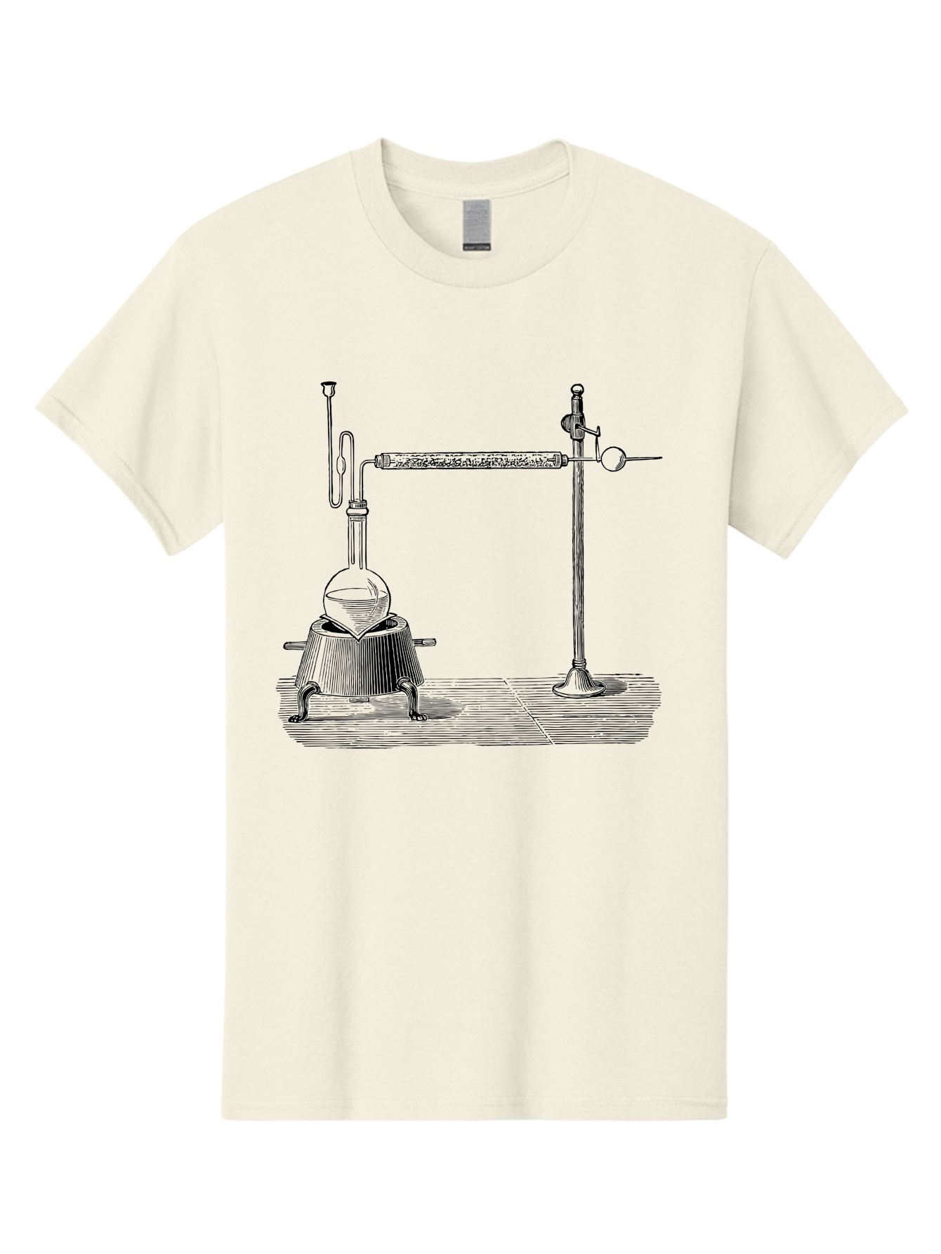 Laboratory-Distillation-Apparatus-1 Men'S Graphic Tee, 100% Cotton, Comfortable Casual Summer Wear, Machine Washable, Distillation Equipment, Laboratory Setup, Scientific Apparatus, Chemistry Experiment, Glassware, Vintage Illustration, Aad613 29