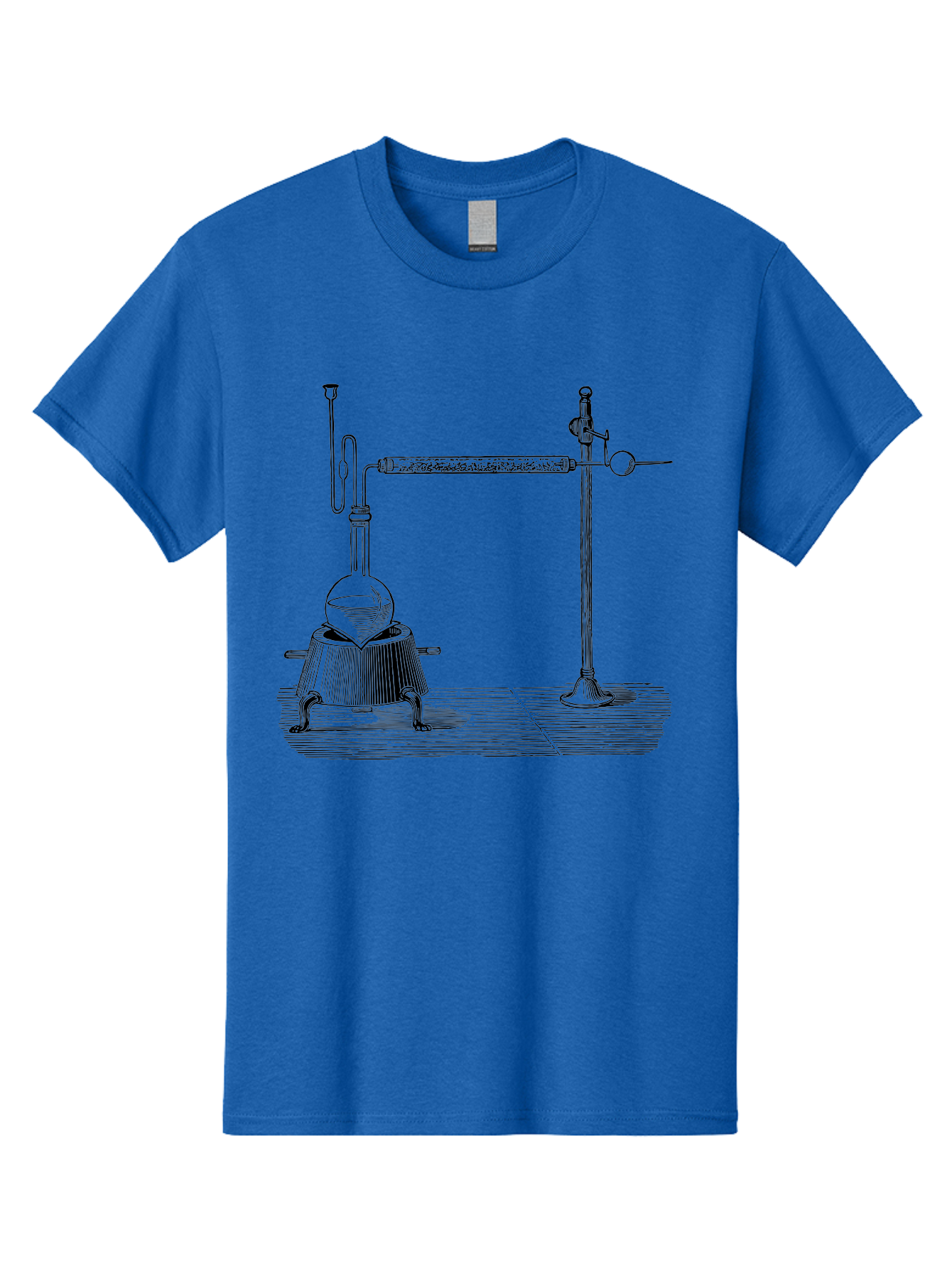 Laboratory-Distillation-Apparatus-1 Men'S Graphic Tee, 100% Cotton, Comfortable Casual Summer Wear, Machine Washable, Distillation Equipment, Laboratory Setup, Scientific Apparatus, Chemistry Experiment, Glassware, Vintage Illustration, Aad613 5