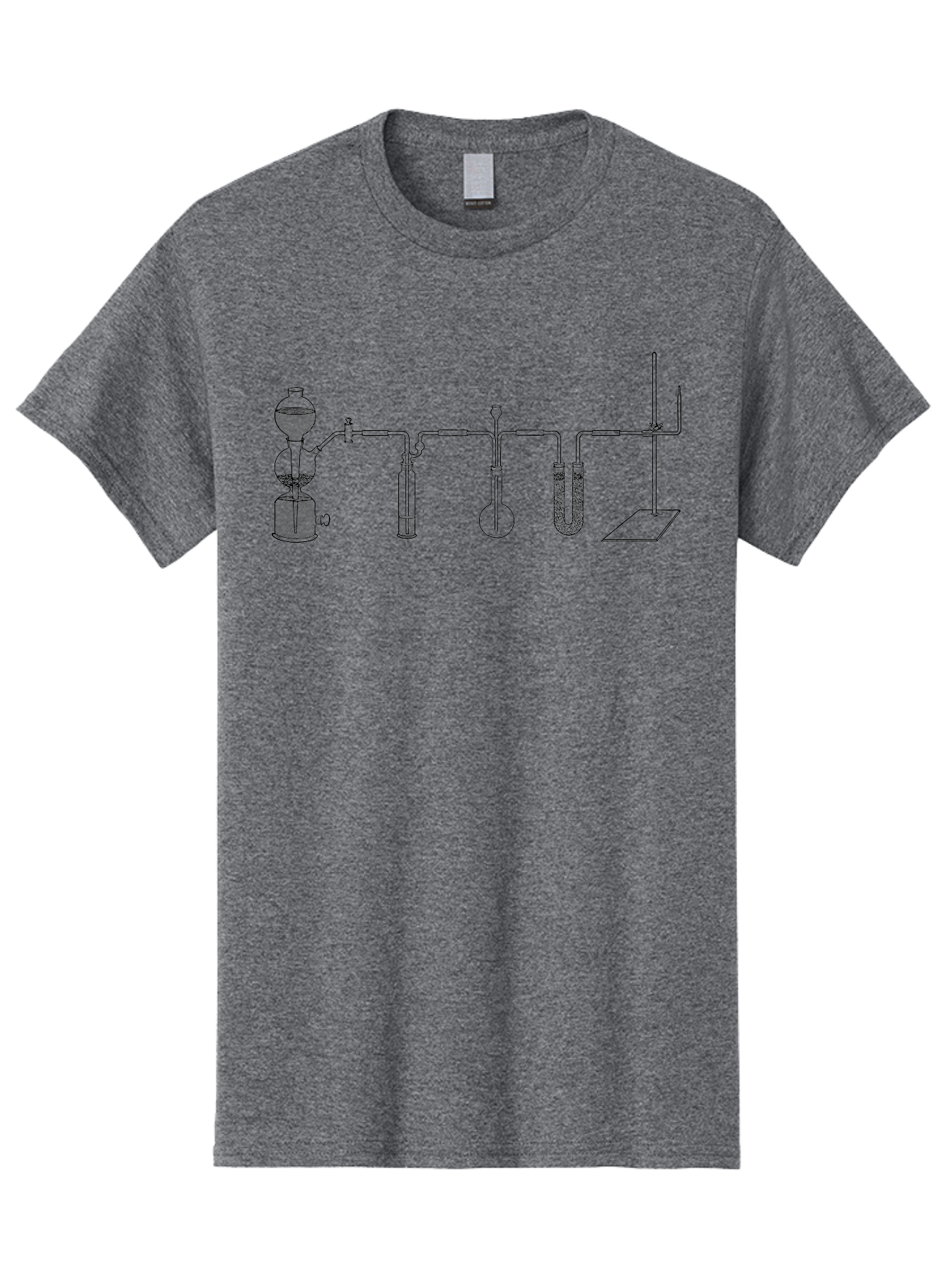 Laboratory-Distillation-Apparatus Men'S Graphic Tee, 100% Cotton, Comfortable Casual Summer Wear, Machine Washable, Laboratory Equipment, Distillation Apparatus, Scientific Instruments, Chemistry Lab, Experimental Setup, Glassware, Aad614 3