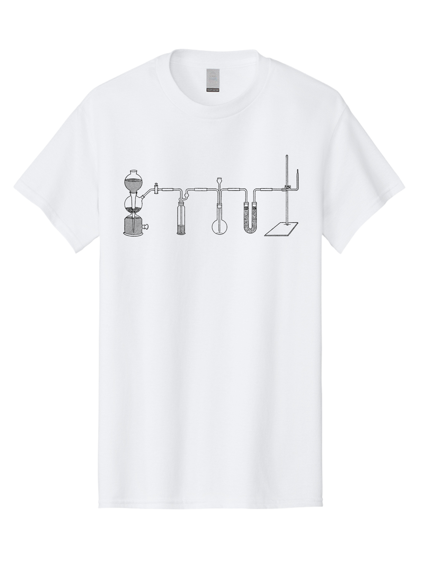Laboratory-Distillation-Apparatus Men'S Graphic Tee, 100% Cotton, Comfortable Casual Summer Wear, Machine Washable, Laboratory Equipment, Distillation Apparatus, Scientific Instruments, Chemistry Lab, Experimental Setup, Glassware, Aad614 27