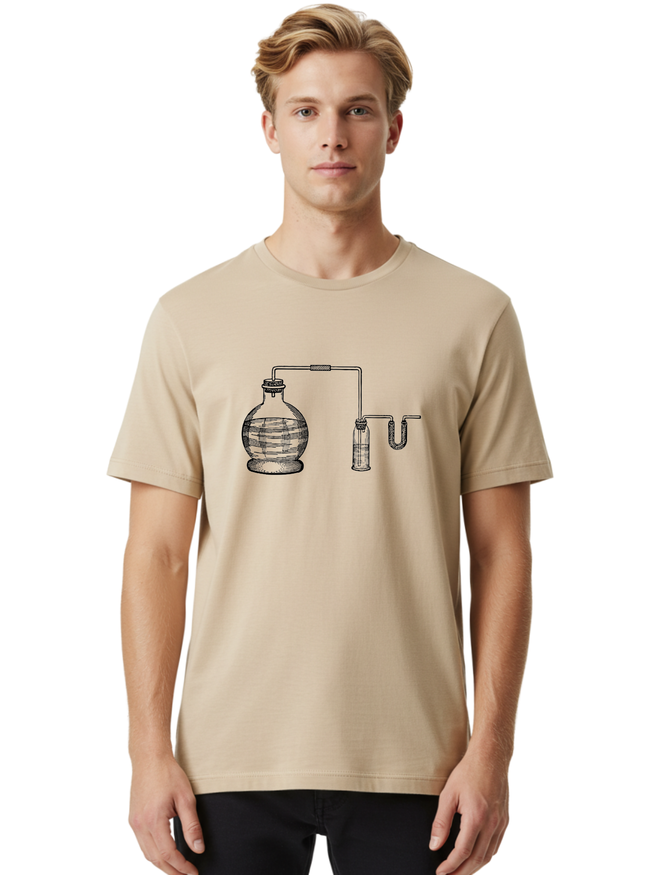 Laboratory-Equipment-1 Men'S Graphic Tee, 100% Cotton, Comfortable Casual Summer Wear, Machine Washable, Laboratory Equipment, Science Experiment, Glassware, Laboratory Flask, Laboratory Tube, Scientific Apparatus, Chemistry Lab, Aad615 4