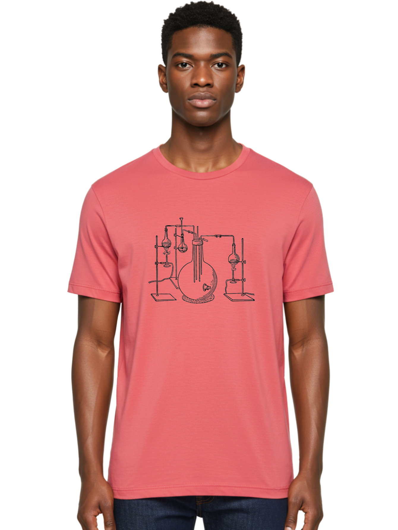 Laboratory-Equipment-3 Men'S Graphic Tee, 100% Cotton, Comfortable Casual Summer Wear, Machine Washable, Laboratory Equipment, Distillation Apparatus, Scientific Instruments, Chemistry Lab, Experimental Setup, Glassware, Round Bottom Flask, Aad617 16