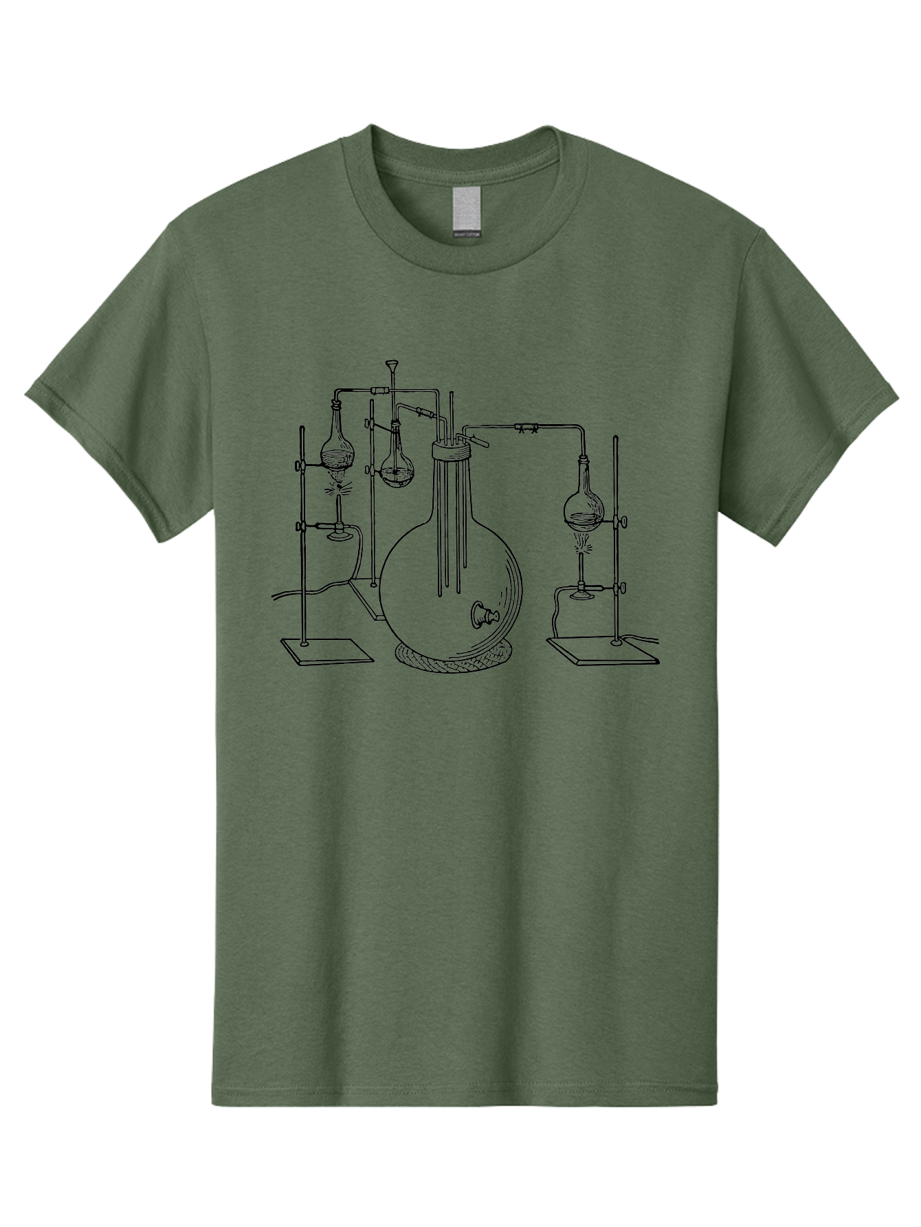 Laboratory-Equipment-3 Men'S Graphic Tee, 100% Cotton, Comfortable Casual Summer Wear, Machine Washable, Laboratory Equipment, Distillation Apparatus, Scientific Instruments, Chemistry Lab, Experimental Setup, Glassware, Round Bottom Flask, Aad617 21