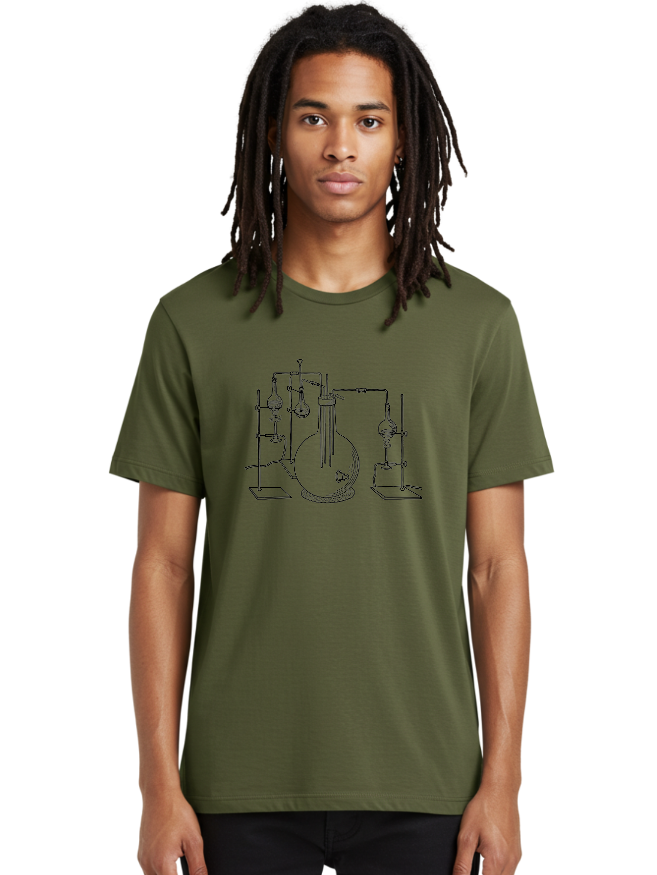 Laboratory-Equipment-3 Men'S Graphic Tee, 100% Cotton, Comfortable Casual Summer Wear, Machine Washable, Laboratory Equipment, Distillation Apparatus, Scientific Instruments, Chemistry Lab, Experimental Setup, Glassware, Round Bottom Flask, Aad617 22