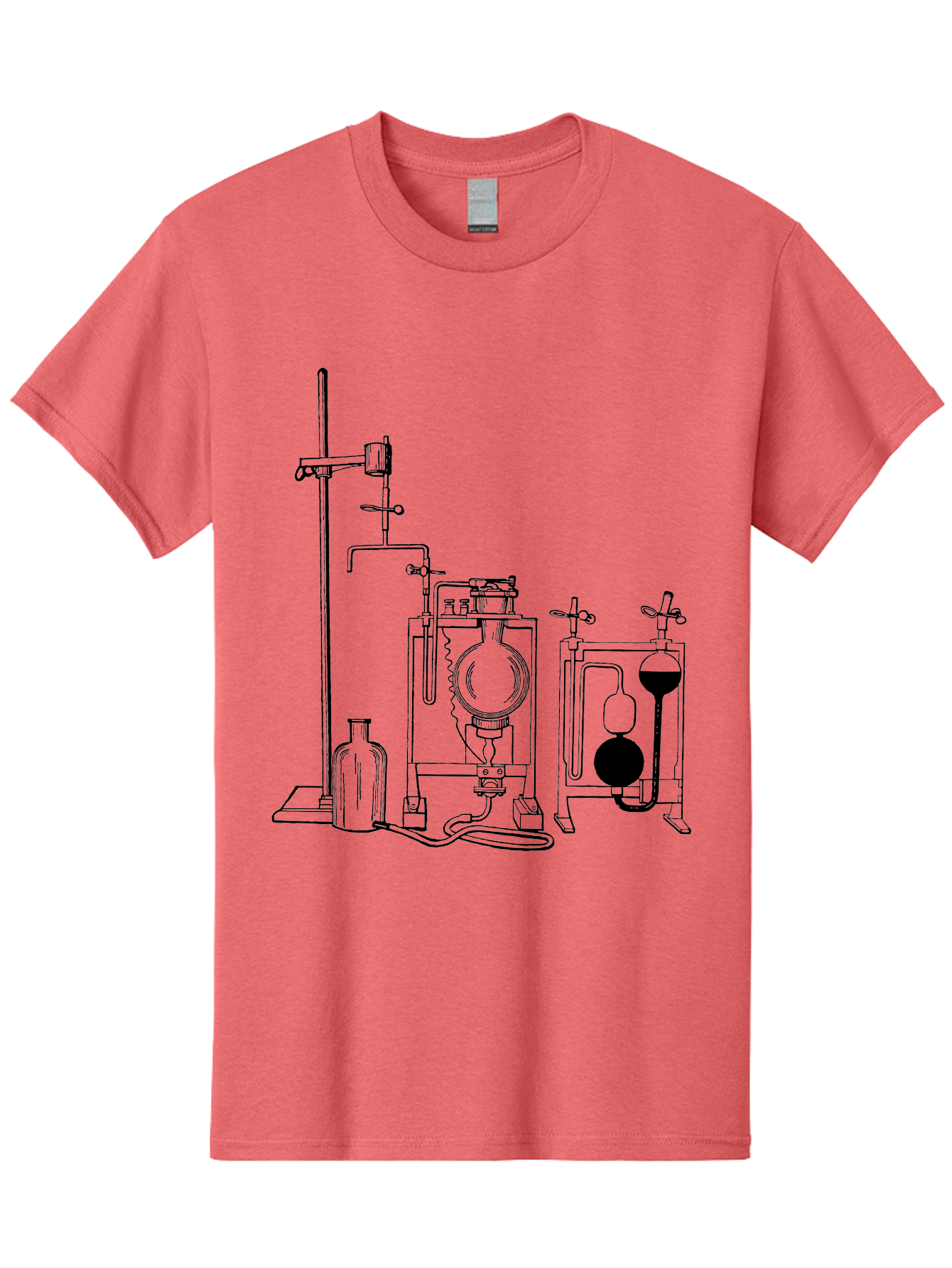 Laboratory-Equipment-4 Men'S Graphic Tee, 100% Cotton, Comfortable Casual Summer Wear, Machine Washable, Laboratory Equipment, Scientific Instruments, Chemistry Apparatus, Distillation Device, Flask, Bottle, Valve, Tube, Laboratory Setup, Aad618 21