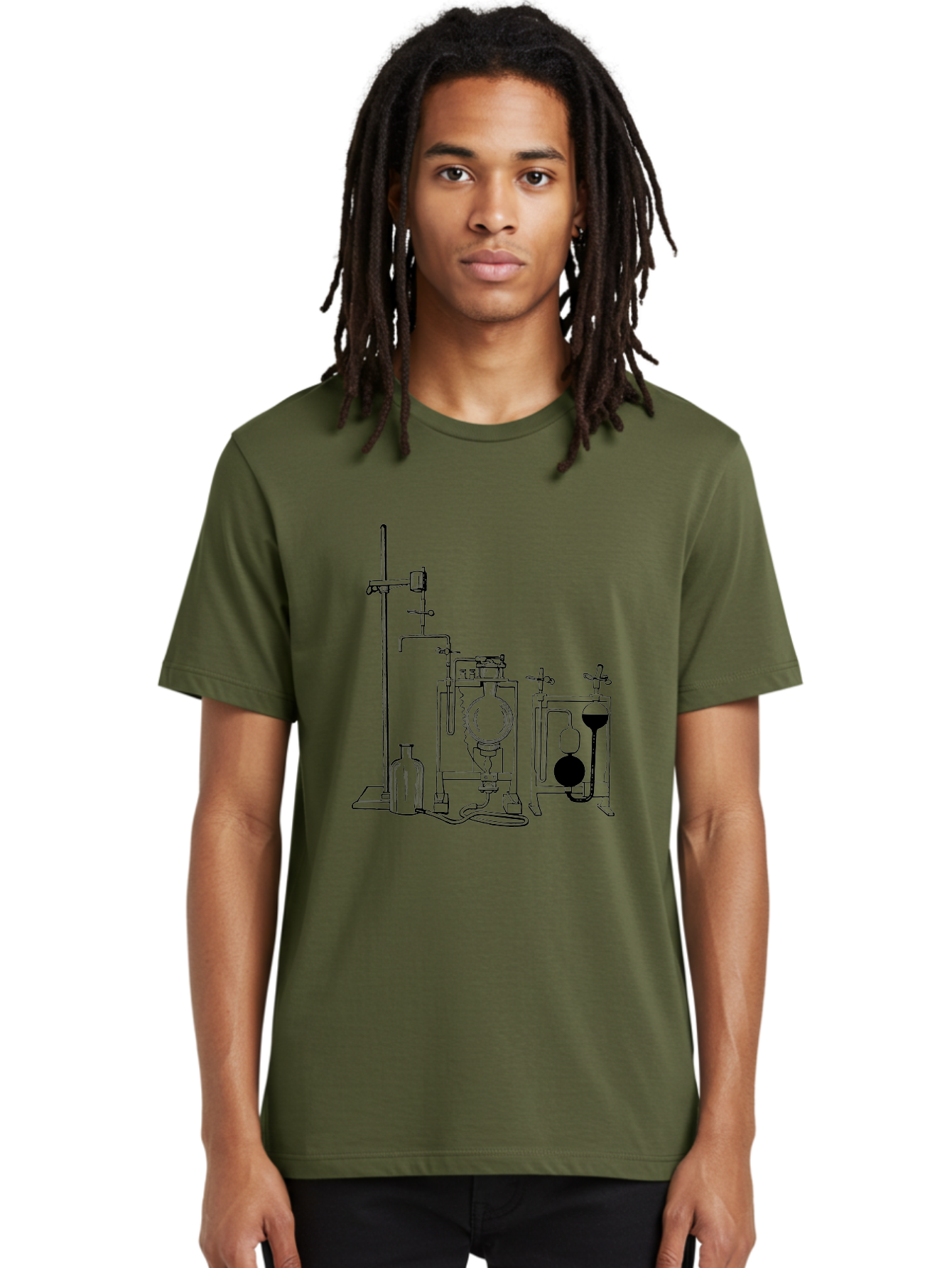 Laboratory-Equipment-4 Men'S Graphic Tee, 100% Cotton, Comfortable Casual Summer Wear, Machine Washable, Laboratory Equipment, Scientific Instruments, Chemistry Apparatus, Distillation Device, Flask, Bottle, Valve, Tube, Laboratory Setup, Aad618 10