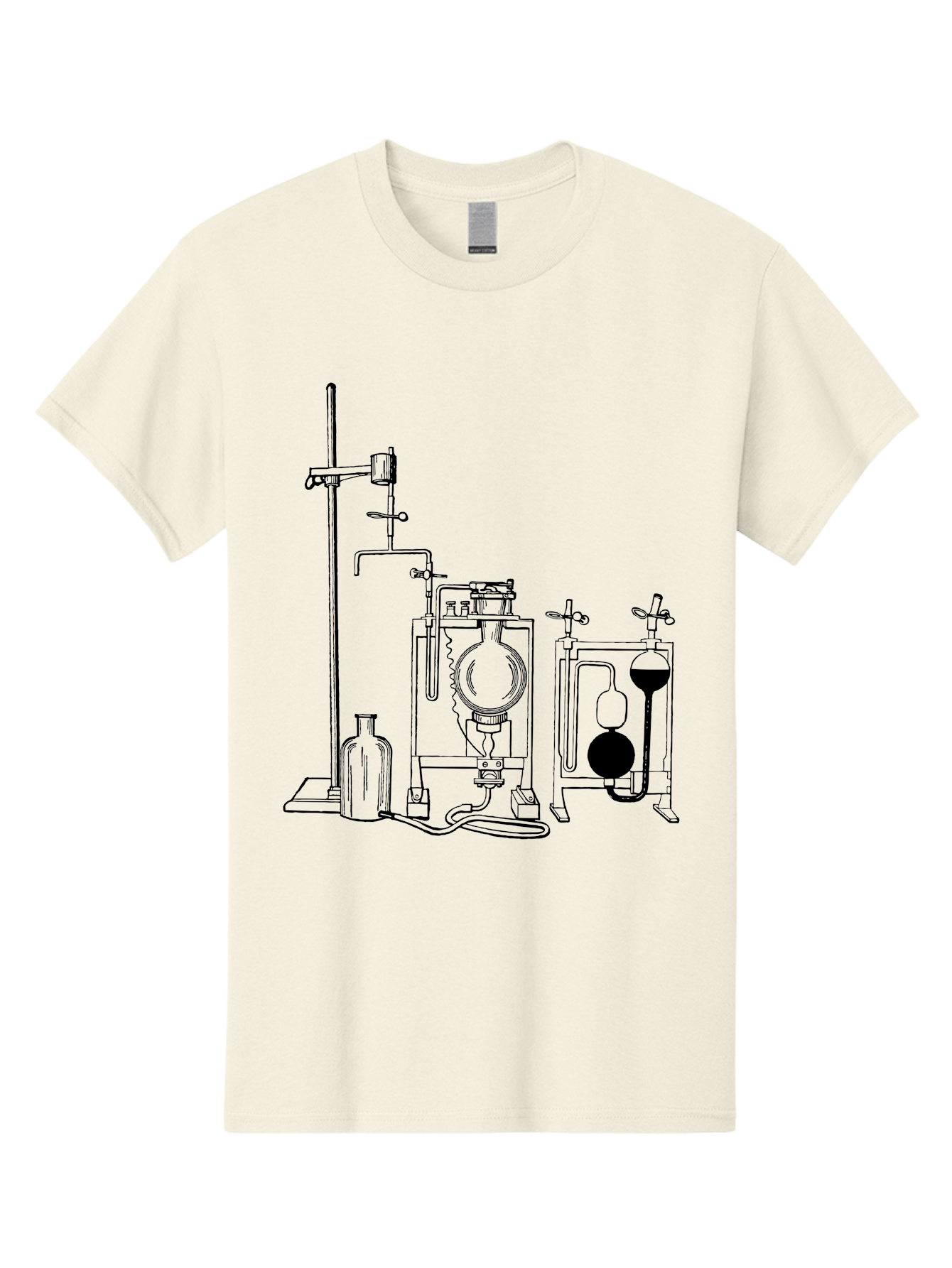 Laboratory-Equipment-4 Men'S Graphic Tee, 100% Cotton, Comfortable Casual Summer Wear, Machine Washable, Laboratory Equipment, Scientific Instruments, Chemistry Apparatus, Distillation Device, Flask, Bottle, Valve, Tube, Laboratory Setup, Aad618 7