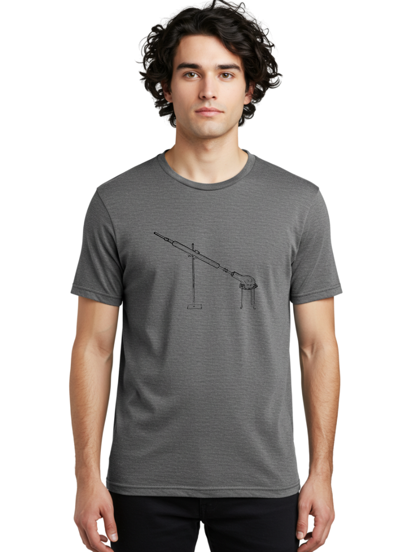 Laboratory-Equipment-8 Men'S Graphic Tee, 100% Cotton, Comfortable Casual Summer Wear, Machine Washable, Laboratory Equipment, Scientific Apparatus, Distillation Setup, Glassware, Chemistry Lab, Science Experiment, Test Tube, Clamp Stand, Aad622 4