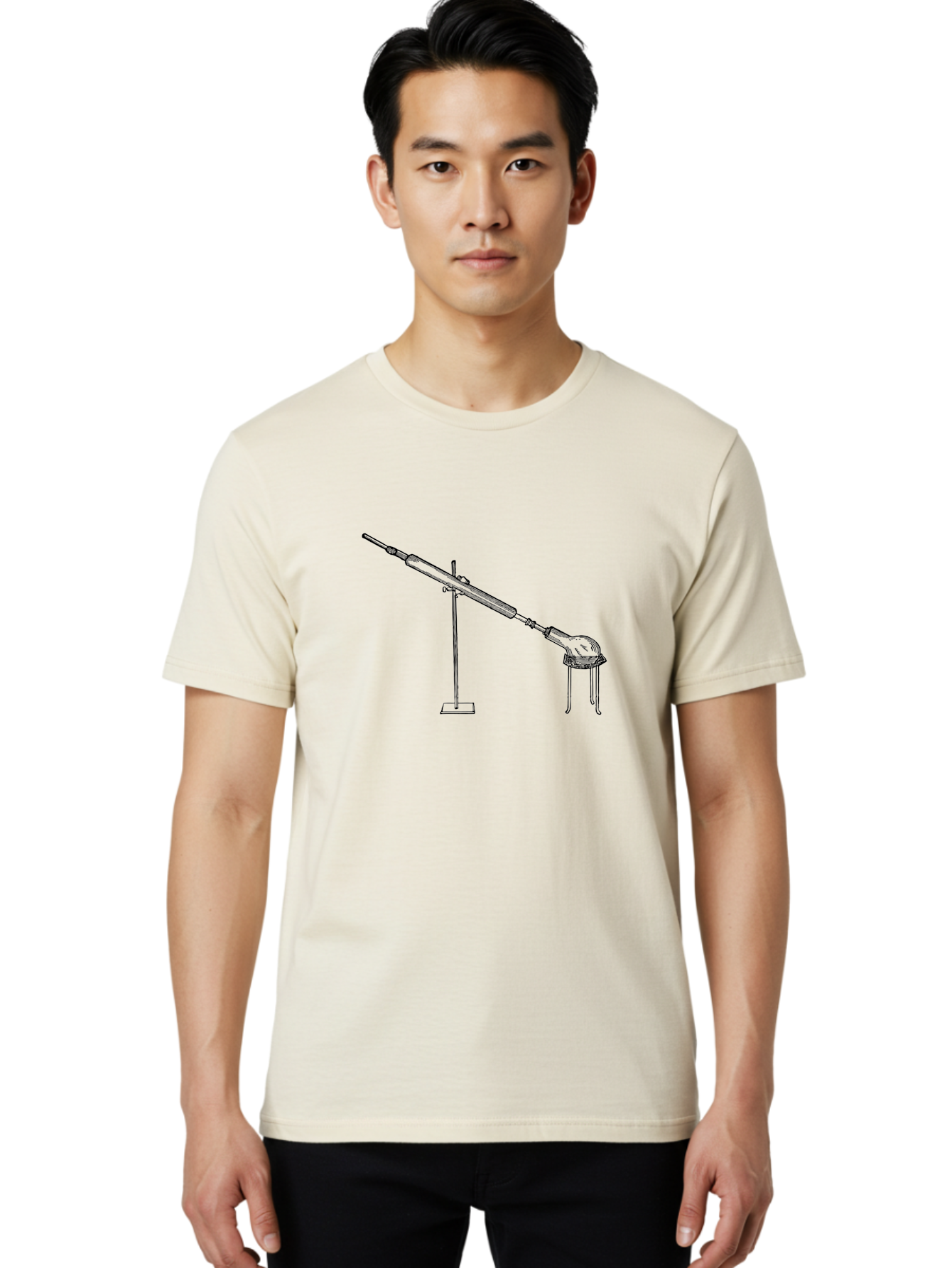 Laboratory-Equipment-8 Men'S Graphic Tee, 100% Cotton, Comfortable Casual Summer Wear, Machine Washable, Laboratory Equipment, Scientific Apparatus, Distillation Setup, Glassware, Chemistry Lab, Science Experiment, Test Tube, Clamp Stand, Aad622 22