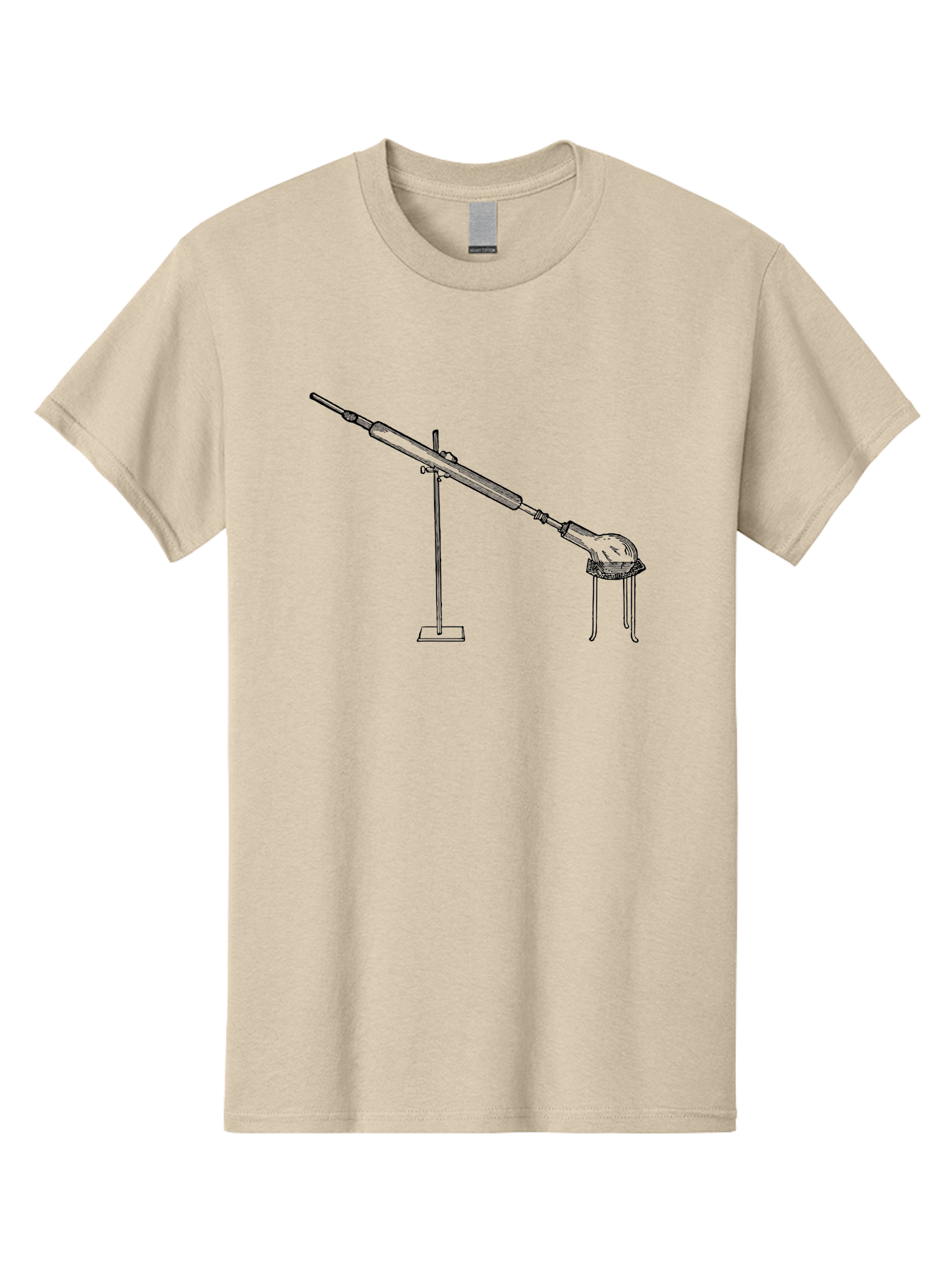 Laboratory-Equipment-8 Men'S Graphic Tee, 100% Cotton, Comfortable Casual Summer Wear, Machine Washable, Laboratory Equipment, Scientific Apparatus, Distillation Setup, Glassware, Chemistry Lab, Science Experiment, Test Tube, Clamp Stand, Aad622 25