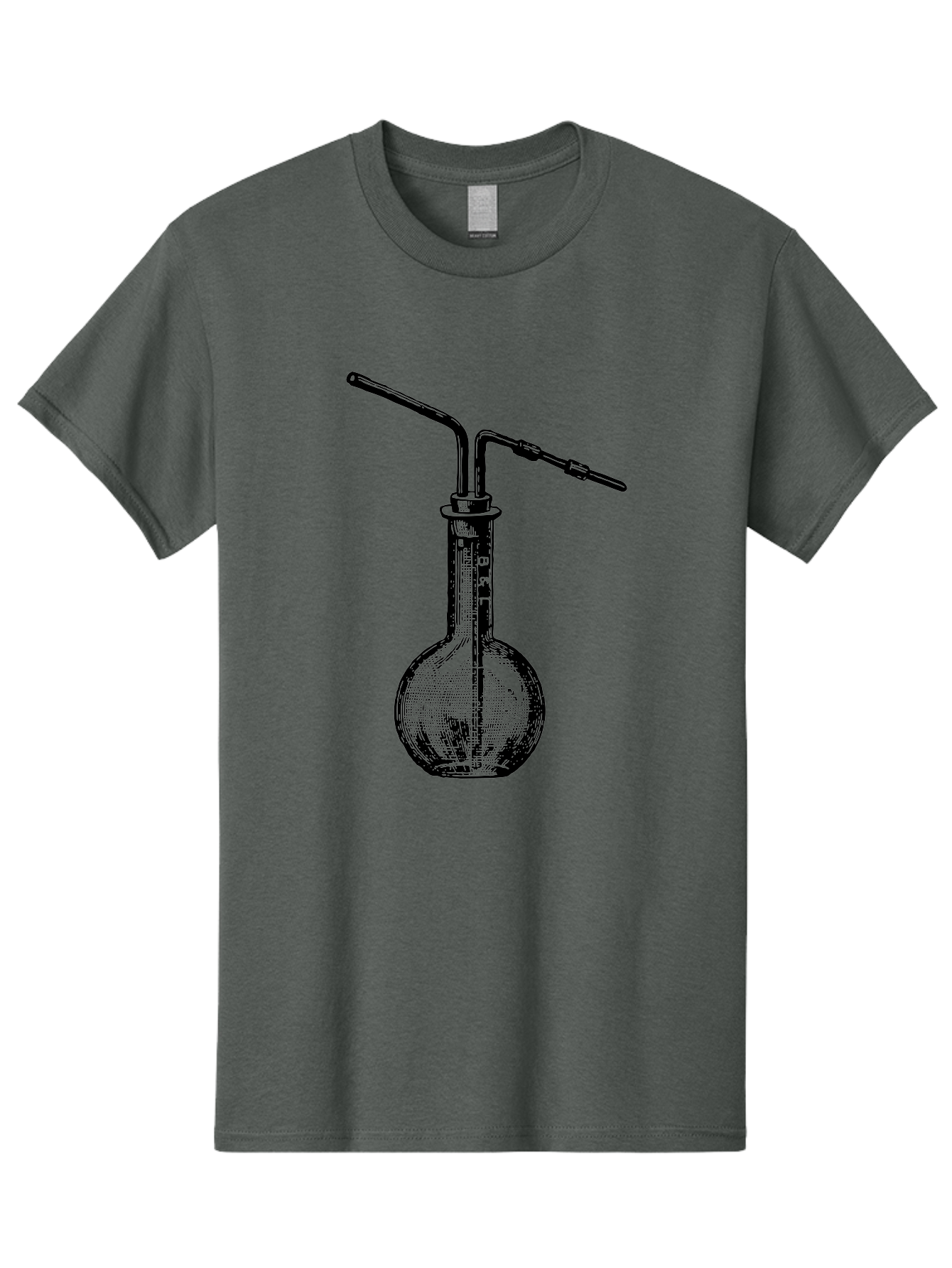 Laboratory-Flask-2 Men'S Graphic Tee, 100% Cotton, Comfortable Casual Summer Wear, Machine Washable, Laboratory Equipment, Scientific Glassware, Chemistry Apparatus, Flask With Tubes, Experimental Setup, Lab Supplies, Research Tools Aad625 11