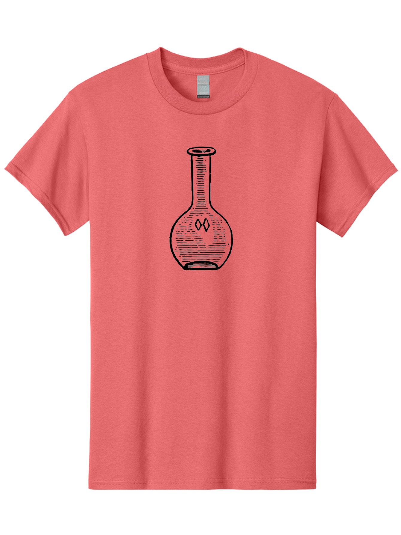 Laboratory-Flask-3 Men'S Graphic Tee, 100% Cotton, Comfortable Casual Summer Wear, Machine Washable, Laboratory Equipment, Scientific Glassware, Vintage Bottle Design, Sketch Illustration, Black Outline, Simple Shapes, Chemical Container, Aad626 13