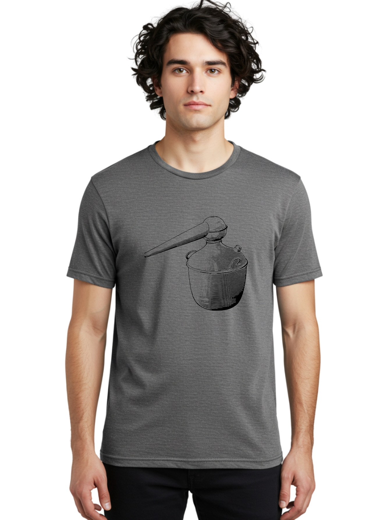 Neti-Pot Men'S Graphic Tee, 100% Cotton, Comfortable Casual Summer Wear, Machine Washable, Manual Grinder, Coffee Grinder, Spice Grinder, Kitchen Tool, Vintage Design, Manual Operation, Hand-Crank, Grinding Mechanism Aad638 28