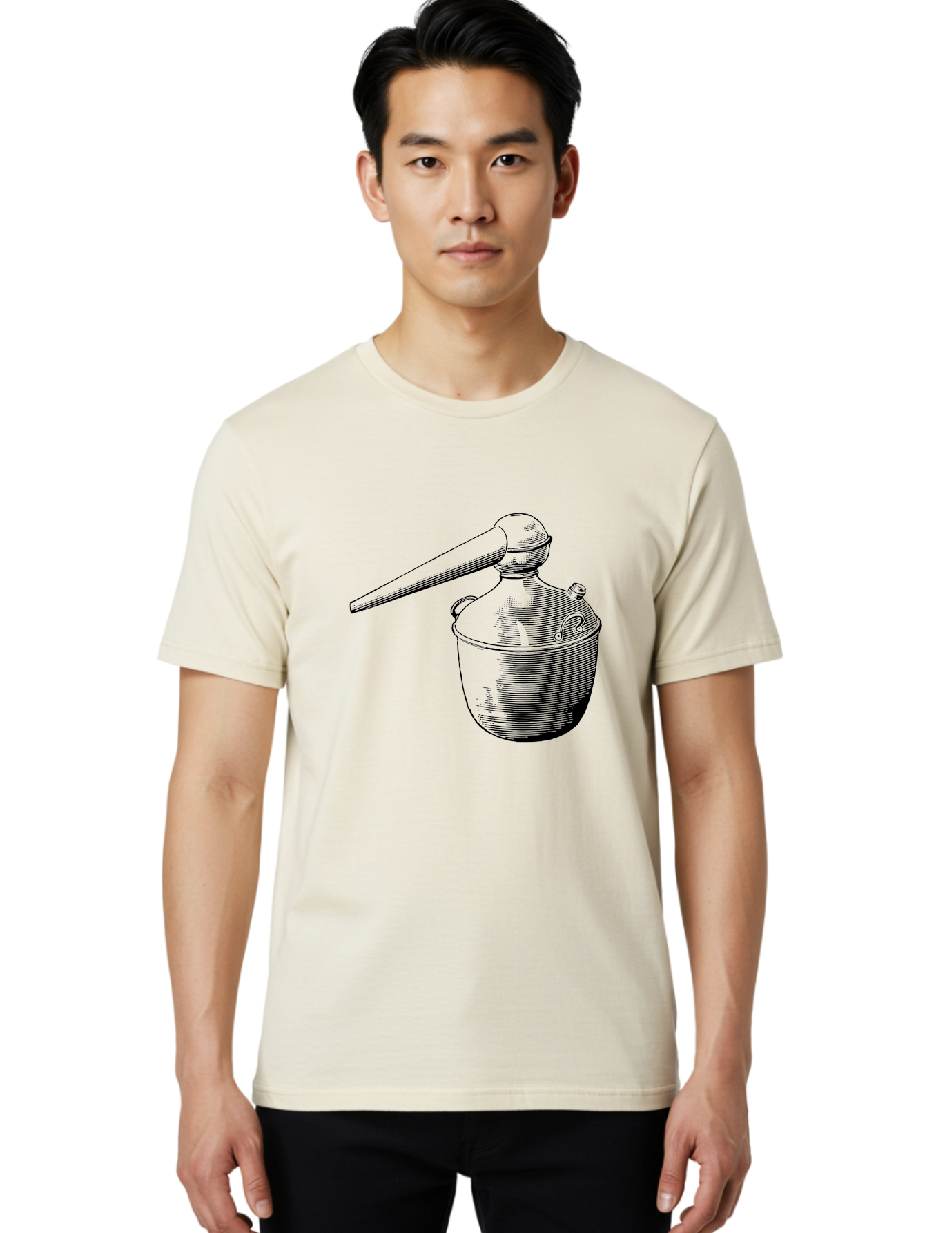 Neti-Pot Men'S Graphic Tee, 100% Cotton, Comfortable Casual Summer Wear, Machine Washable, Manual Grinder, Coffee Grinder, Spice Grinder, Kitchen Tool, Vintage Design, Manual Operation, Hand-Crank, Grinding Mechanism Aad638 26