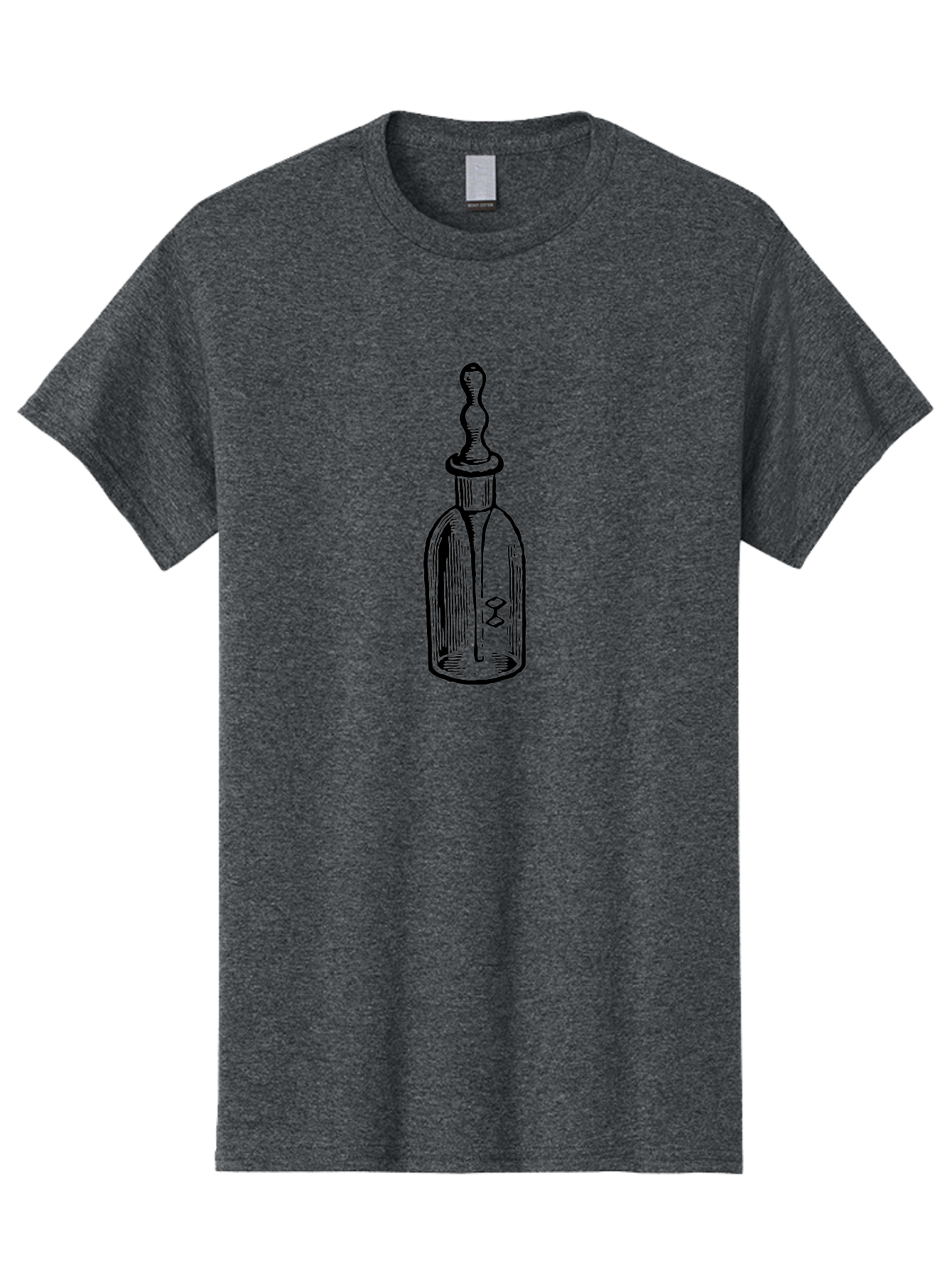 Poison-Bottle Men'S Graphic Tee, 100% Cotton, Comfortable Casual Summer Wear, Machine Washable, Vintage Bottle, Antique Glass, Apothecary Jar, Ornate Stopper, Classic Design, Retro Style, Medicinal Container, Elegant Shape Aad642 19