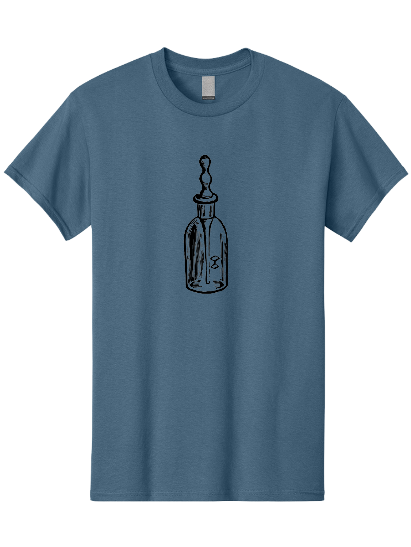 Poison-Bottle Men'S Graphic Tee, 100% Cotton, Comfortable Casual Summer Wear, Machine Washable, Vintage Bottle, Antique Glass, Apothecary Jar, Ornate Stopper, Classic Design, Retro Style, Medicinal Container, Elegant Shape Aad642 5