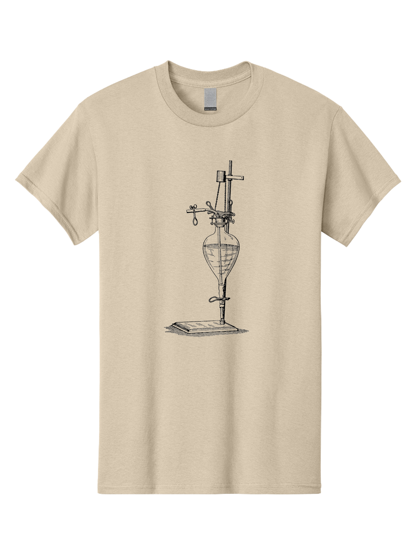 Separating-Funnel Men'S Graphic Tee, 100% Cotton, Comfortable Casual Summer Wear, Machine Washable, Laboratory Equipment, Scientific Apparatus, Separatory Funnel, Chemistry Lab, Distillation Process, Liquid Separation, Chemical Analysis Aad648 5