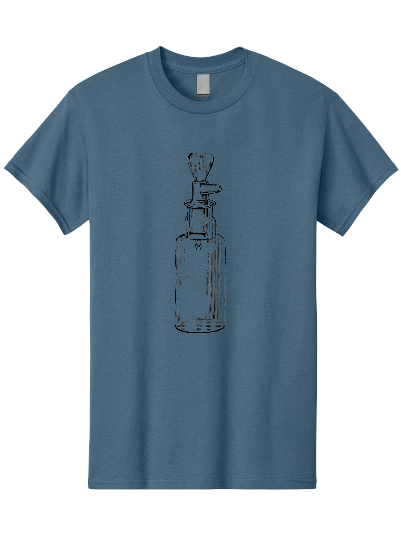 Soda-Syphon Men'S Graphic Tee, 100% Cotton, Comfortable Casual Summer Wear, Machine Washable, Vintage Soda Syphon, Antique Bottle, Heart-Shaped Top, Retro Kitchen Gadget, Nostalgic Design, Unique Collectible, Nostalgic Charm, Classic Decor Aad651 3