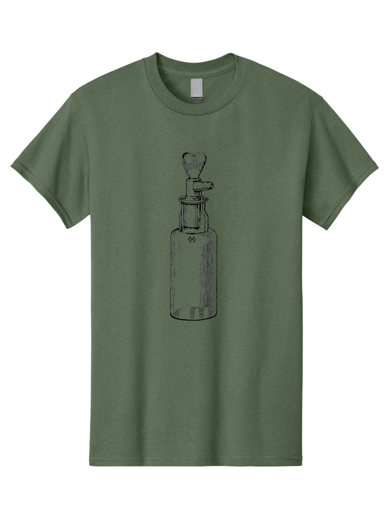 Soda-Syphon Men'S Graphic Tee, 100% Cotton, Comfortable Casual Summer Wear, Machine Washable, Vintage Soda Syphon, Antique Bottle, Heart-Shaped Top, Retro Kitchen Gadget, Nostalgic Design, Unique Collectible, Nostalgic Charm, Classic Decor Aad651 19