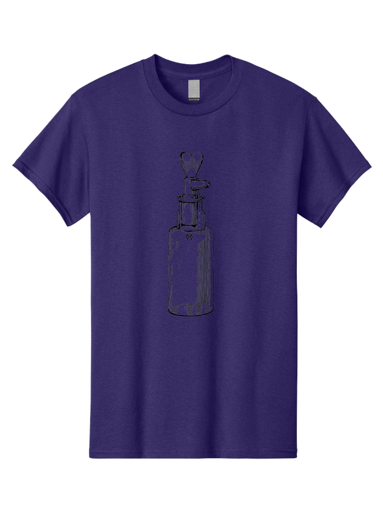 Soda-Syphon Men'S Graphic Tee, 100% Cotton, Comfortable Casual Summer Wear, Machine Washable, Vintage Soda Syphon, Antique Bottle, Heart-Shaped Top, Retro Kitchen Gadget, Nostalgic Design, Unique Collectible, Nostalgic Charm, Classic Decor Aad651 17