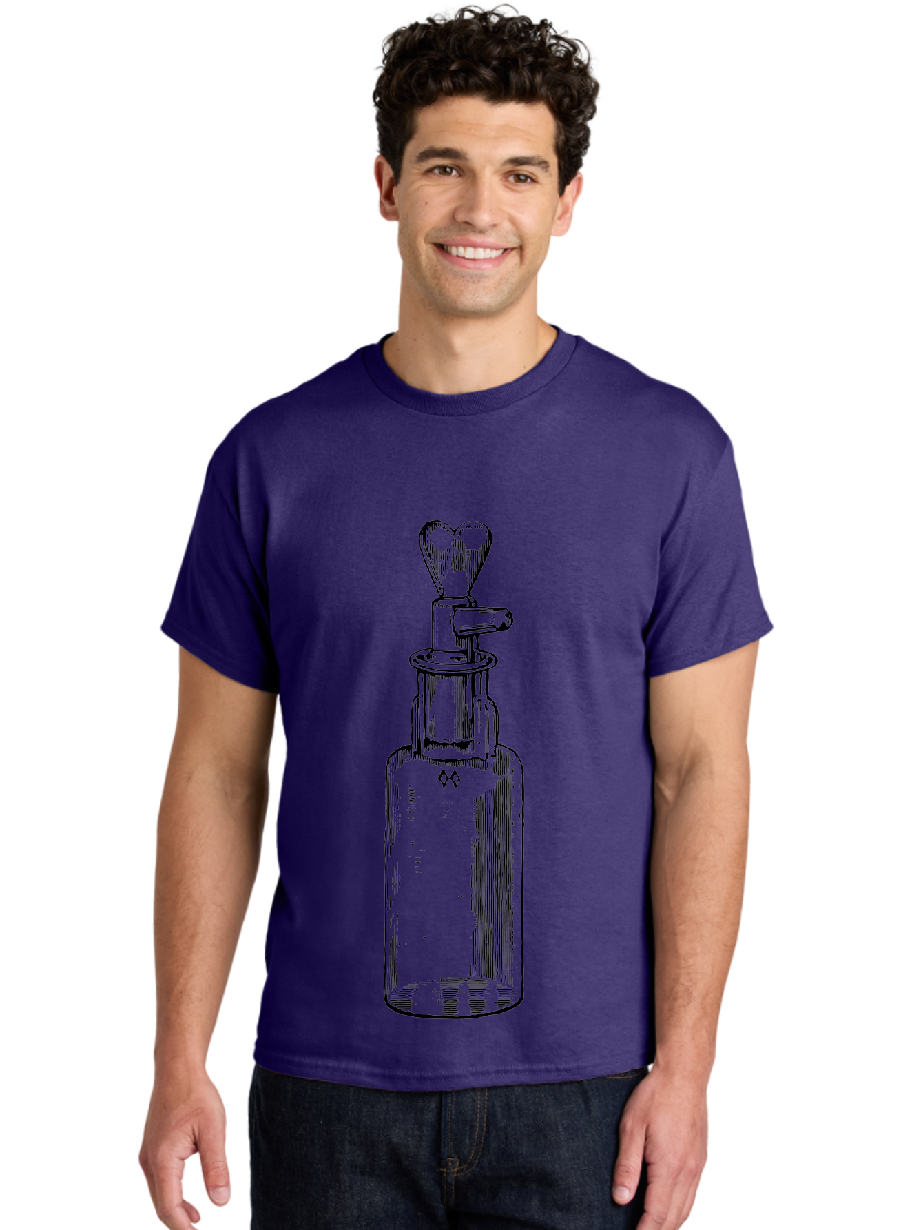Soda-Syphon Men'S Graphic Tee, 100% Cotton, Comfortable Casual Summer Wear, Machine Washable, Vintage Soda Syphon, Antique Bottle, Heart-Shaped Top, Retro Kitchen Gadget, Nostalgic Design, Unique Collectible, Nostalgic Charm, Classic Decor Aad651 18
