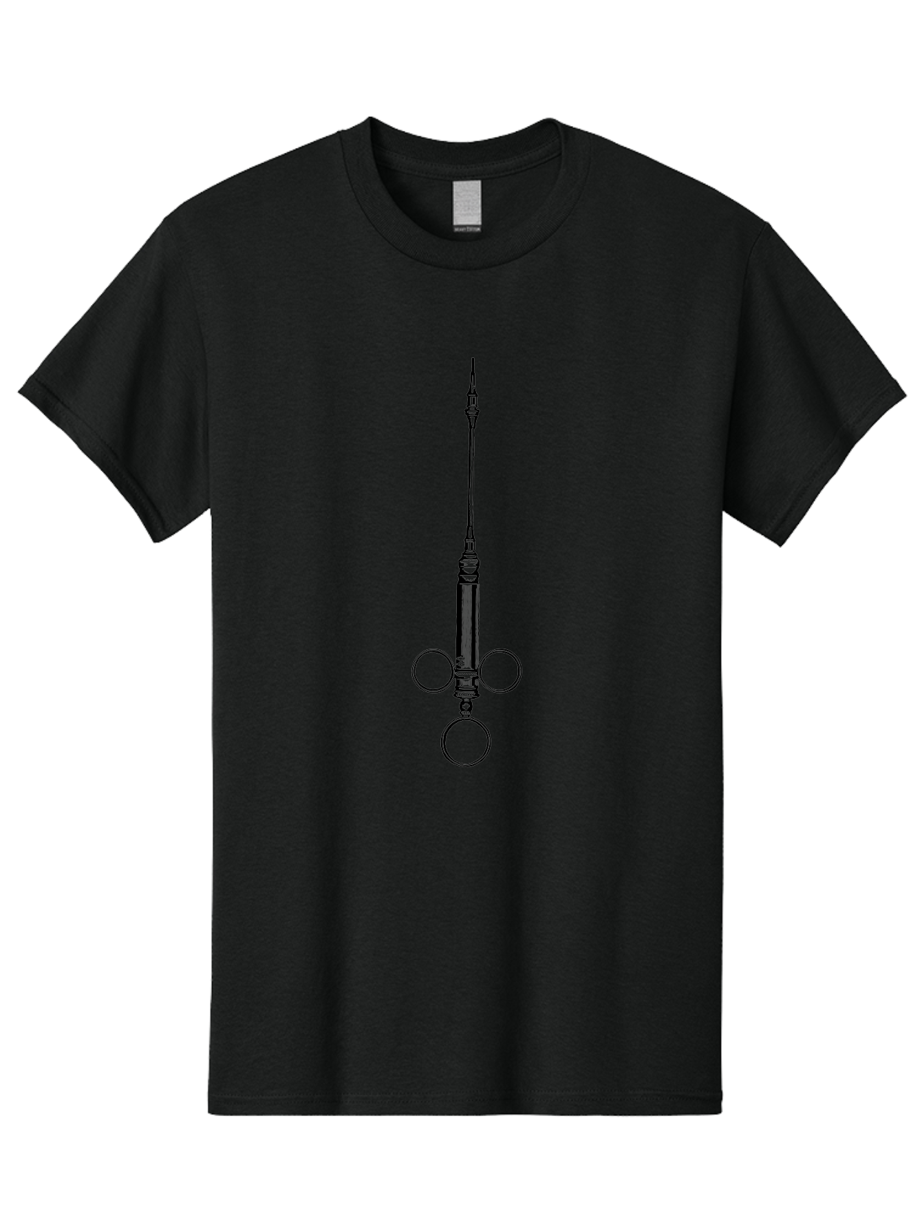 Syringe Men'S Graphic Tee, 100% Cotton, Comfortable Casual Summer Wear, Machine Washable, Medical Syringe, Medical Equipment, Healthcare Supplies, Injection Device, Vaccination Tool, Medical Illustration, Precise Medical Instrument Aad652 13