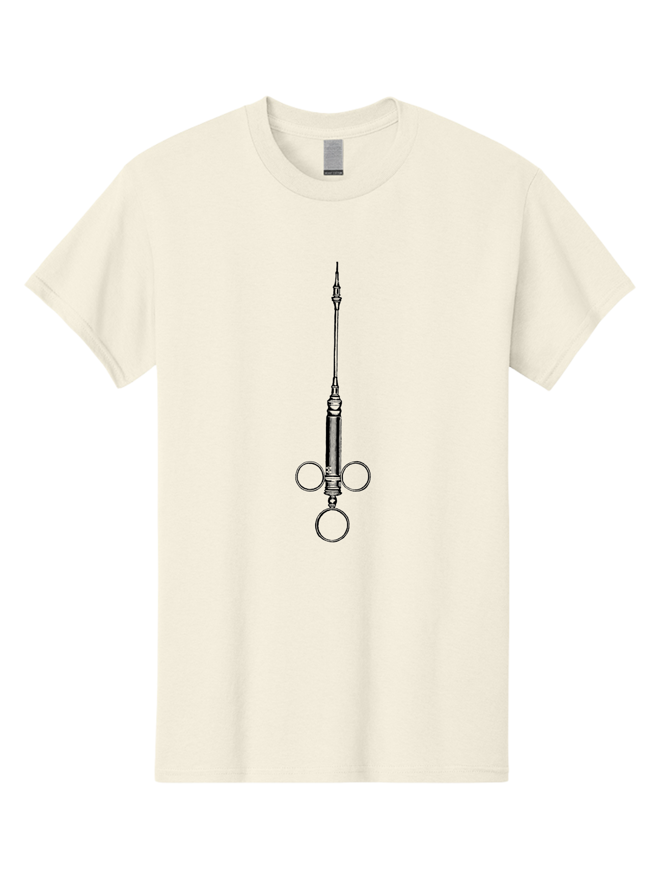 Syringe Men'S Graphic Tee, 100% Cotton, Comfortable Casual Summer Wear, Machine Washable, Medical Syringe, Medical Equipment, Healthcare Supplies, Injection Device, Vaccination Tool, Medical Illustration, Precise Medical Instrument Aad652 17