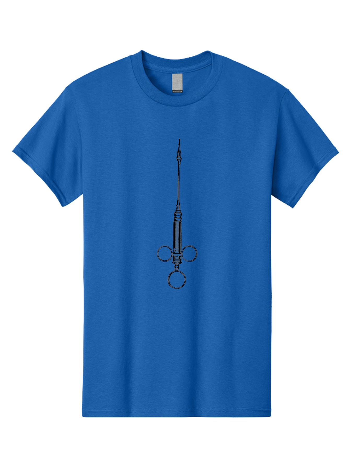 Syringe Men'S Graphic Tee, 100% Cotton, Comfortable Casual Summer Wear, Machine Washable, Medical Syringe, Medical Equipment, Healthcare Supplies, Injection Device, Vaccination Tool, Medical Illustration, Precise Medical Instrument Aad652 3