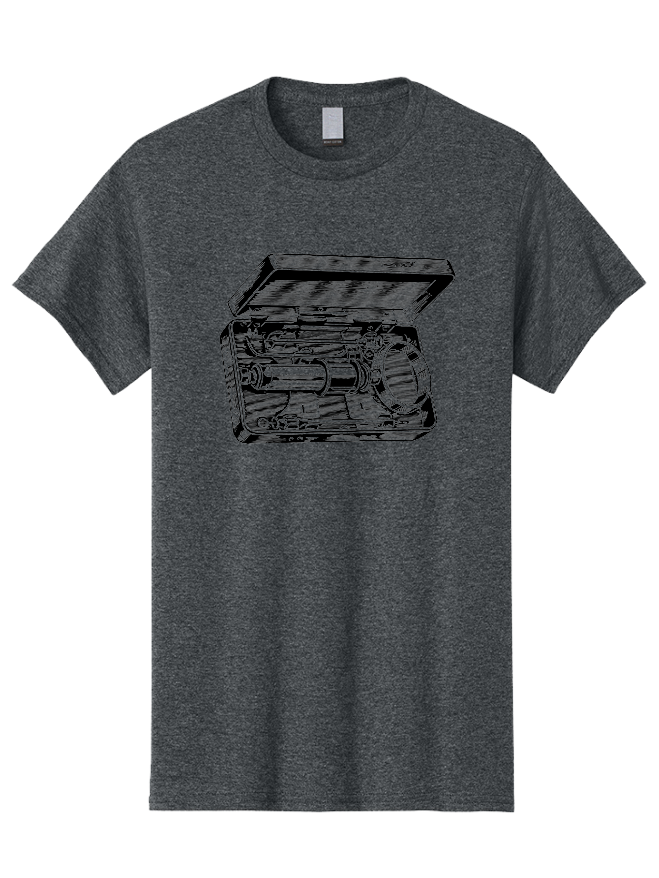Telescope-In-Case Men'S Graphic Tee, 100% Cotton, Comfortable Casual Summer Wear, Machine Washable, Telescope In A Case, Astronomy Equipment, Stargazing Tools, Scientific Instruments, Optical Devices, Vintage Telescope, Antique Astronomy Aad654 11