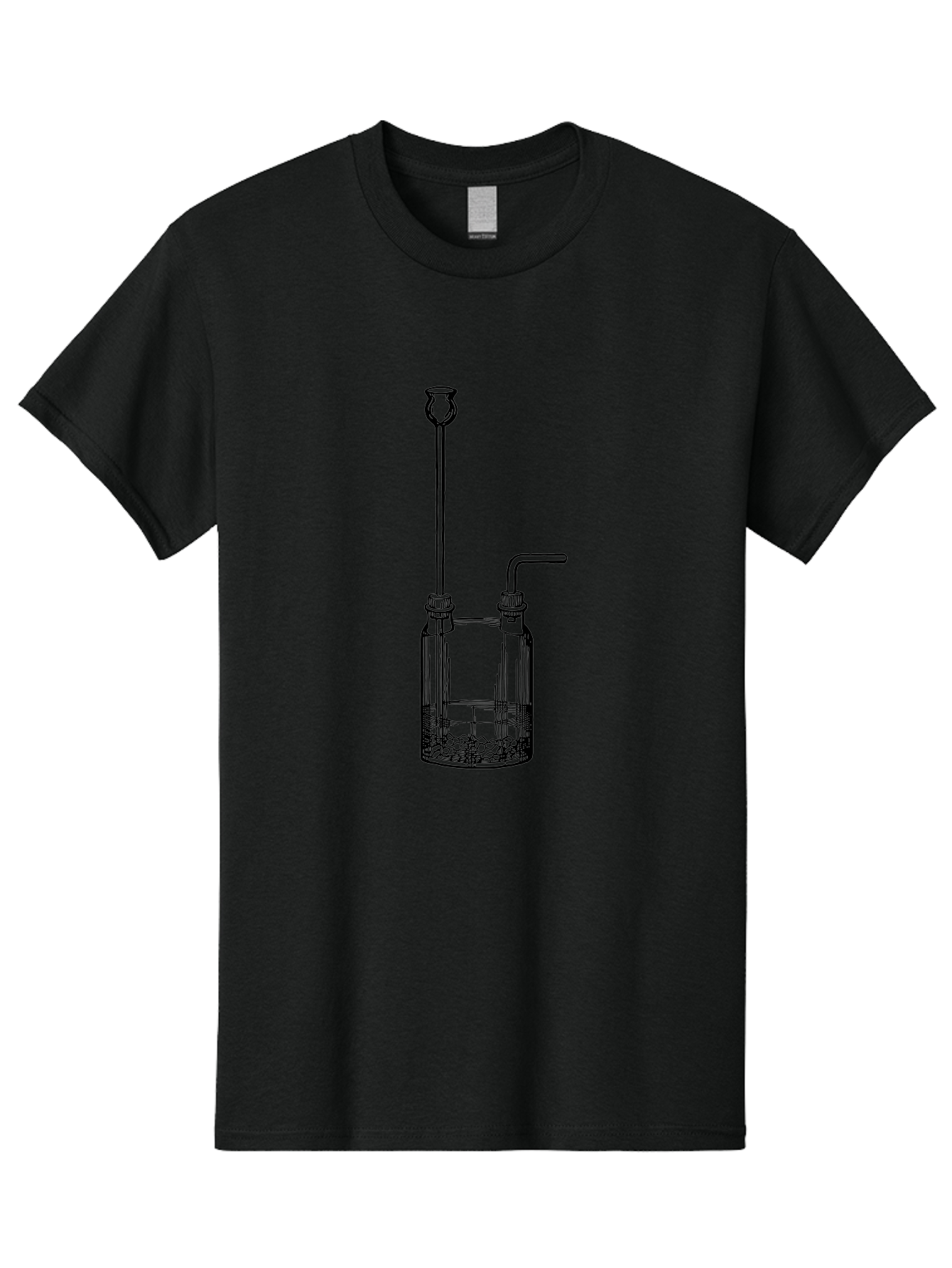 Wash-Bottle Men'S Graphic Tee, 100% Cotton, Comfortable Casual Summer Wear, Machine Washable, Laboratory Equipment, Glassware, Scientific Apparatus, Chemical Container, Woulfe Bottle, Laboratory Setup Aad661 11