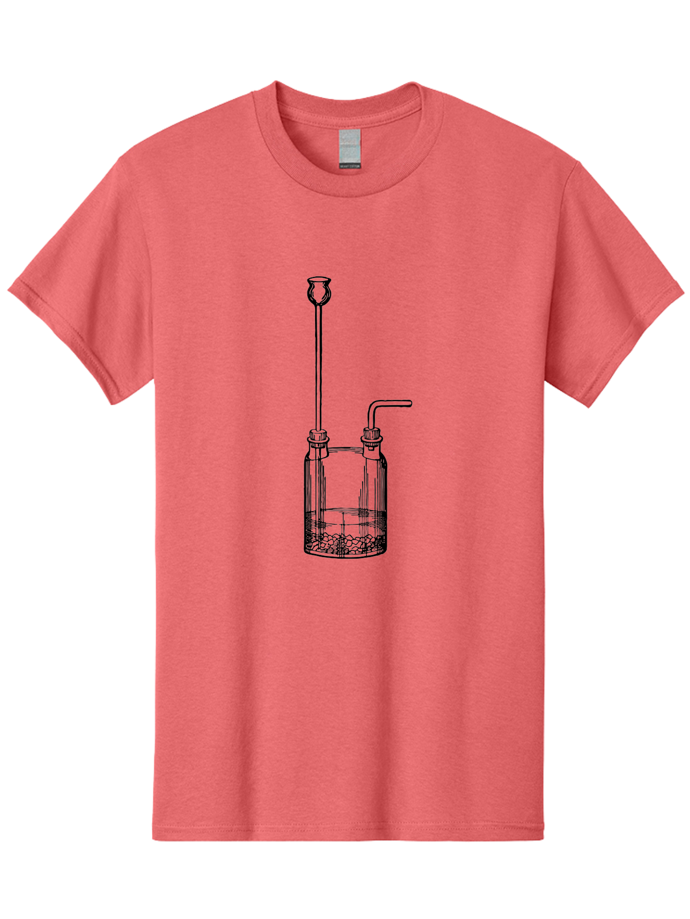 Wash-Bottle Men'S Graphic Tee, 100% Cotton, Comfortable Casual Summer Wear, Machine Washable, Laboratory Equipment, Glassware, Scientific Apparatus, Chemical Container, Woulfe Bottle, Laboratory Setup Aad661 27