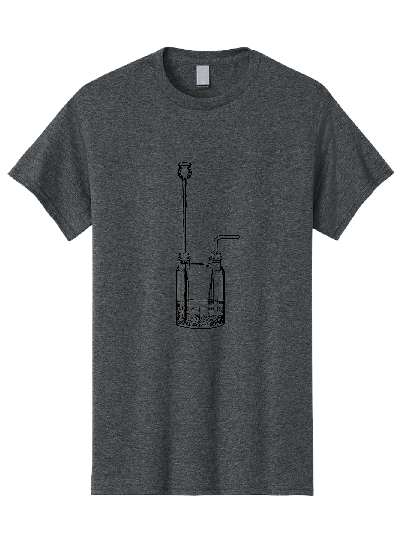 Wash-Bottle Men'S Graphic Tee, 100% Cotton, Comfortable Casual Summer Wear, Machine Washable, Laboratory Equipment, Glassware, Scientific Apparatus, Chemical Container, Woulfe Bottle, Laboratory Setup Aad661 5