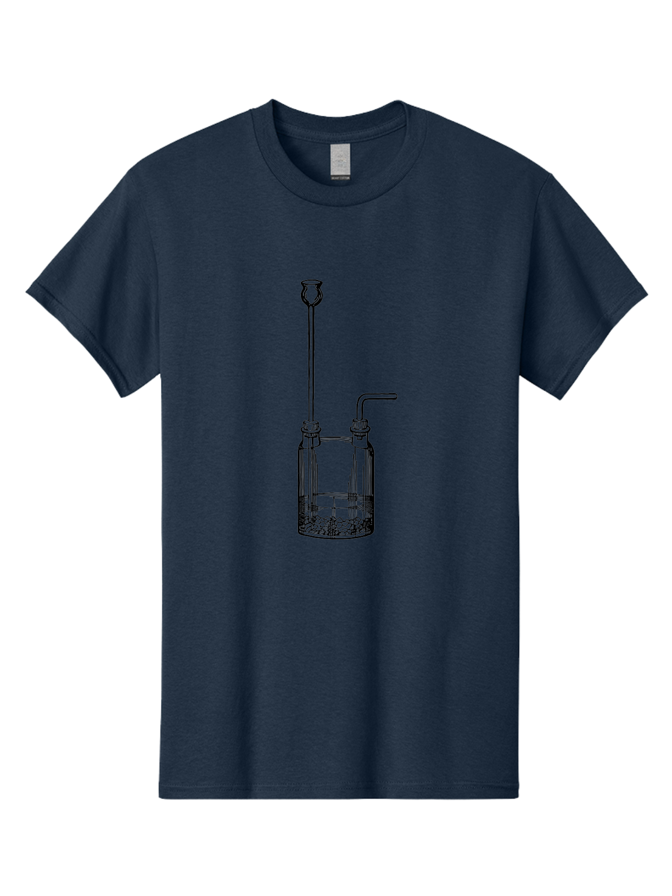Wash-Bottle Men'S Graphic Tee, 100% Cotton, Comfortable Casual Summer Wear, Machine Washable, Laboratory Equipment, Glassware, Scientific Apparatus, Chemical Container, Woulfe Bottle, Laboratory Setup Aad661 13