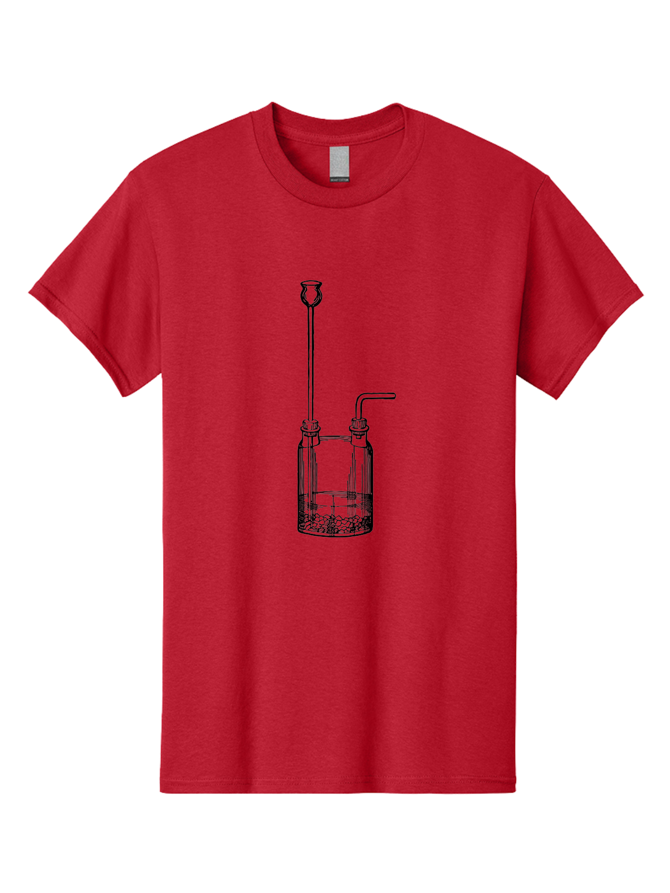 Wash-Bottle Men'S Graphic Tee, 100% Cotton, Comfortable Casual Summer Wear, Machine Washable, Laboratory Equipment, Glassware, Scientific Apparatus, Chemical Container, Woulfe Bottle, Laboratory Setup Aad661 9
