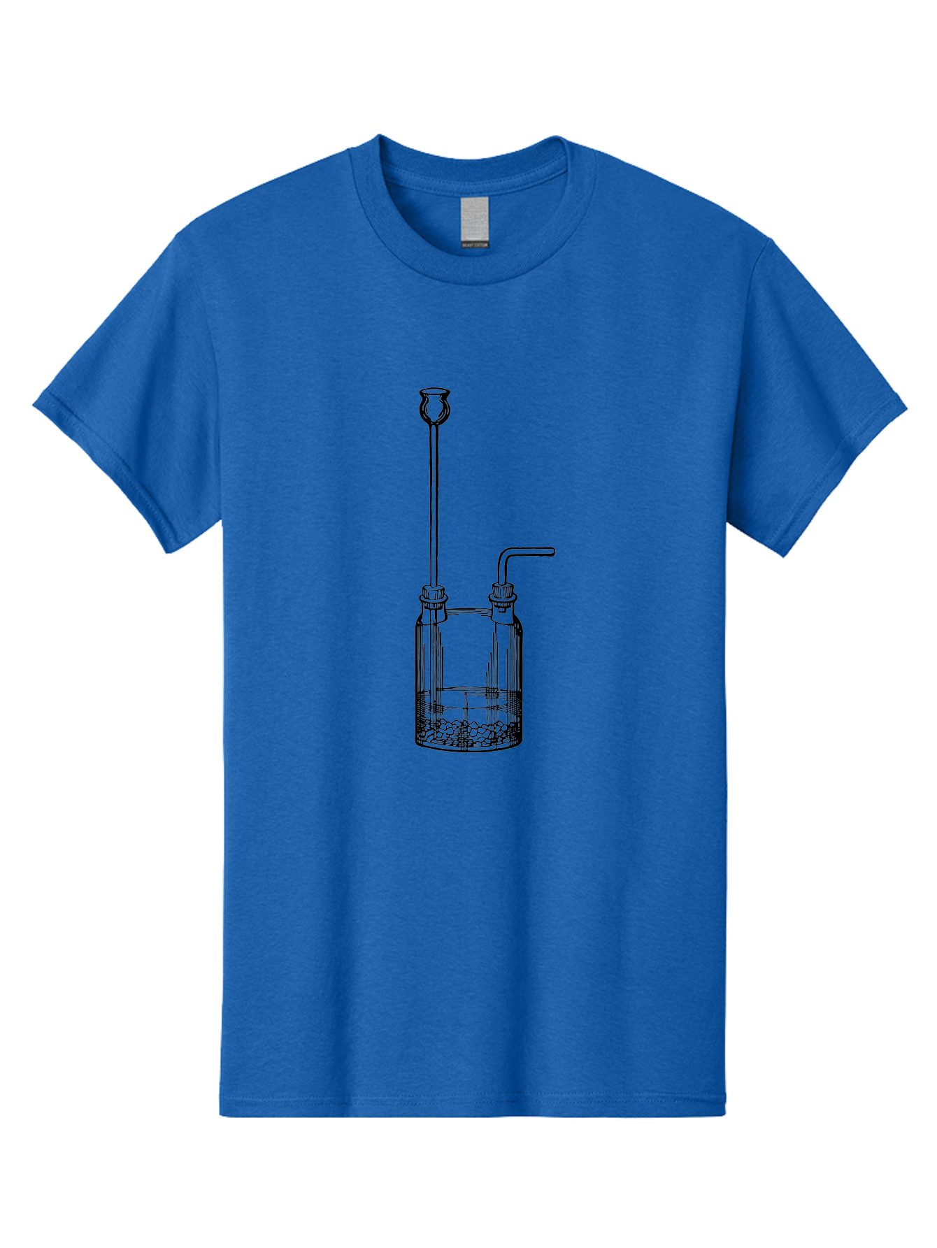 Wash-Bottle Men'S Graphic Tee, 100% Cotton, Comfortable Casual Summer Wear, Machine Washable, Laboratory Equipment, Glassware, Scientific Apparatus, Chemical Container, Woulfe Bottle, Laboratory Setup Aad661 23