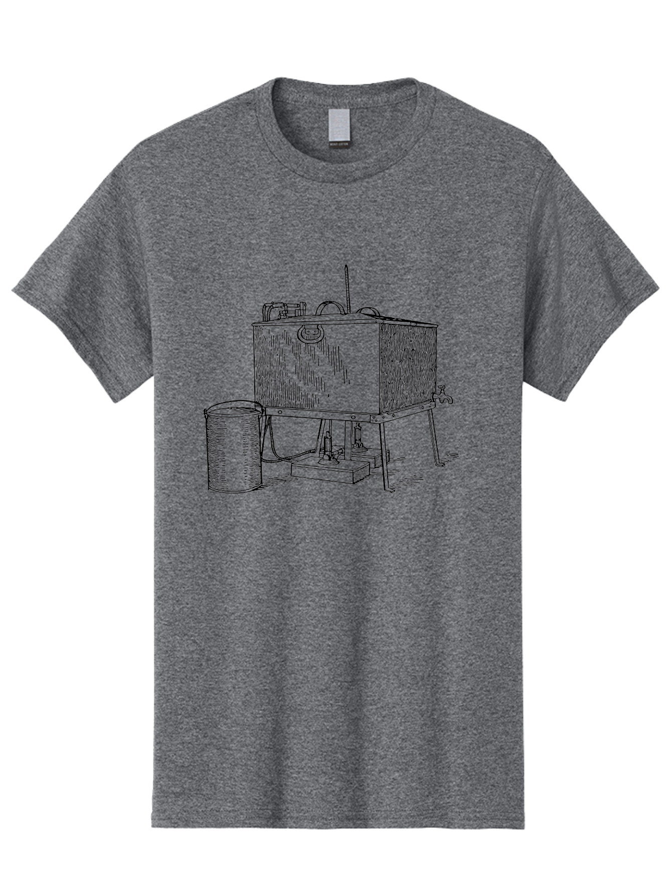 Water-Distiller Men'S Graphic Tee, 100% Cotton, Comfortable Casual Summer Wear, Machine Washable, Water Filtration, Purification System, Vintage Design, Retro Style, Industrial Equipment, Water Treatment, Classic Machinery, Aad662 27