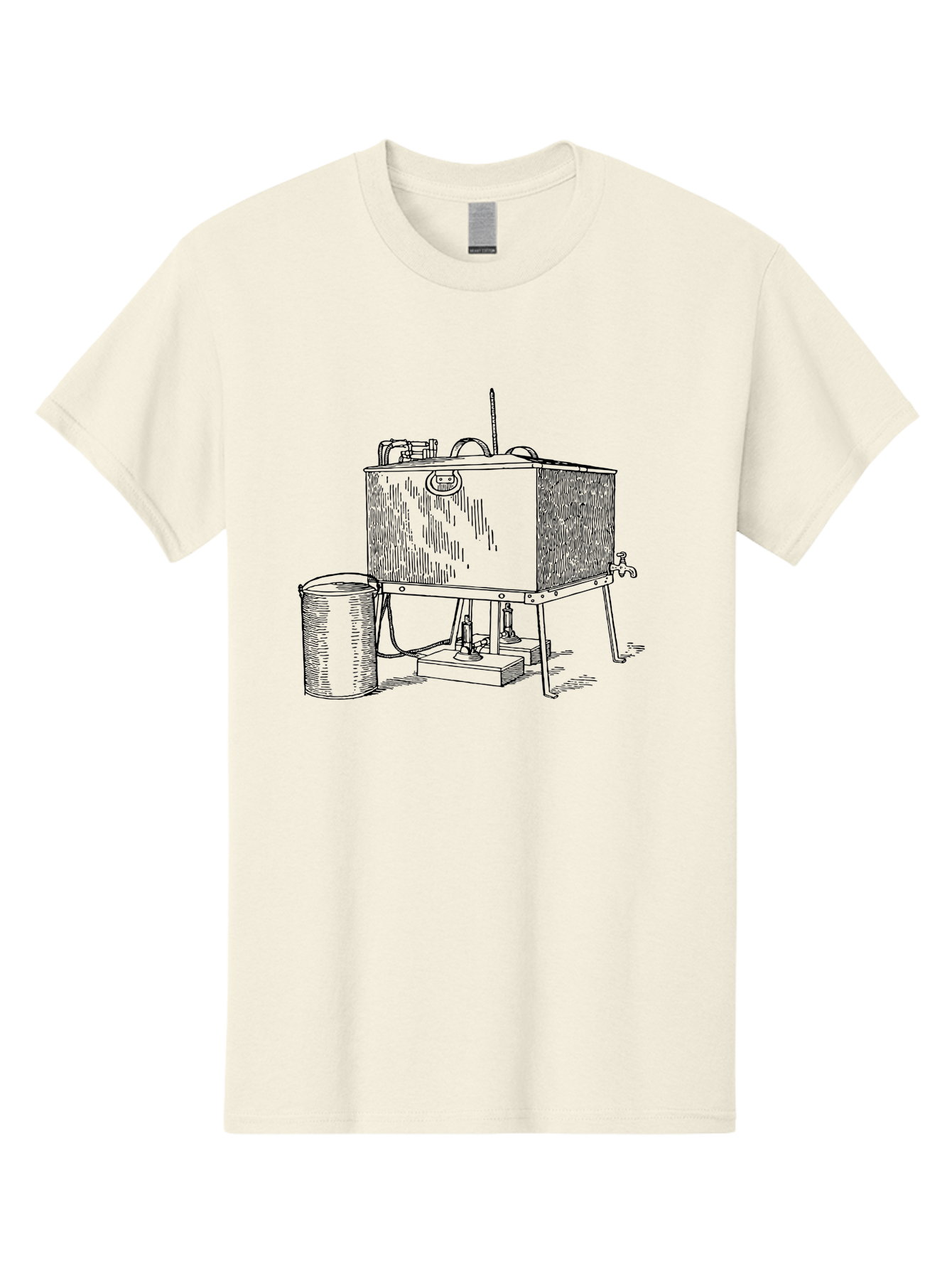 Water-Distiller Men'S Graphic Tee, 100% Cotton, Comfortable Casual Summer Wear, Machine Washable, Water Filtration, Purification System, Vintage Design, Retro Style, Industrial Equipment, Water Treatment, Classic Machinery, Aad662 11
