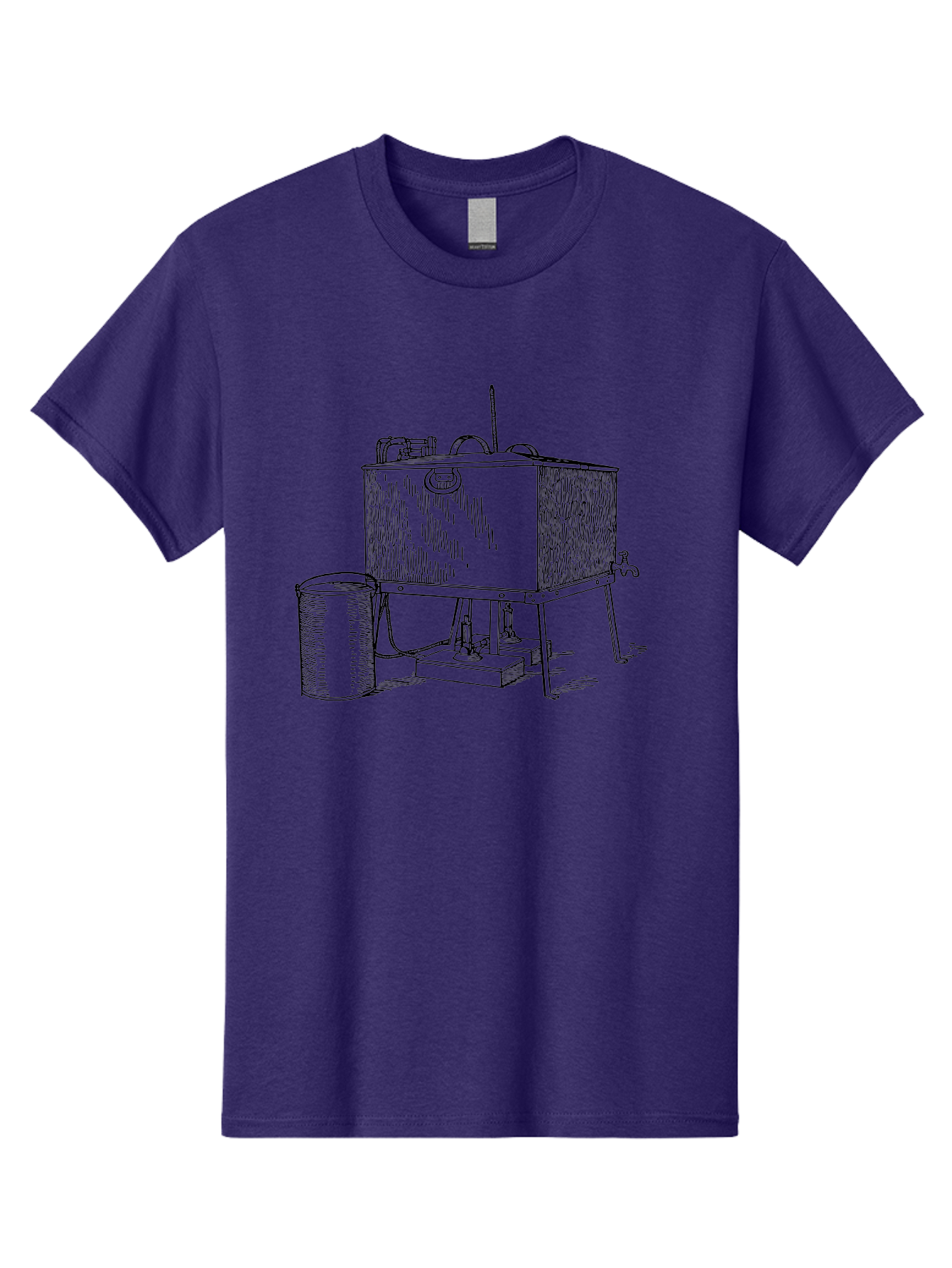Water-Distiller Men'S Graphic Tee, 100% Cotton, Comfortable Casual Summer Wear, Machine Washable, Water Filtration, Purification System, Vintage Design, Retro Style, Industrial Equipment, Water Treatment, Classic Machinery, Aad662 9