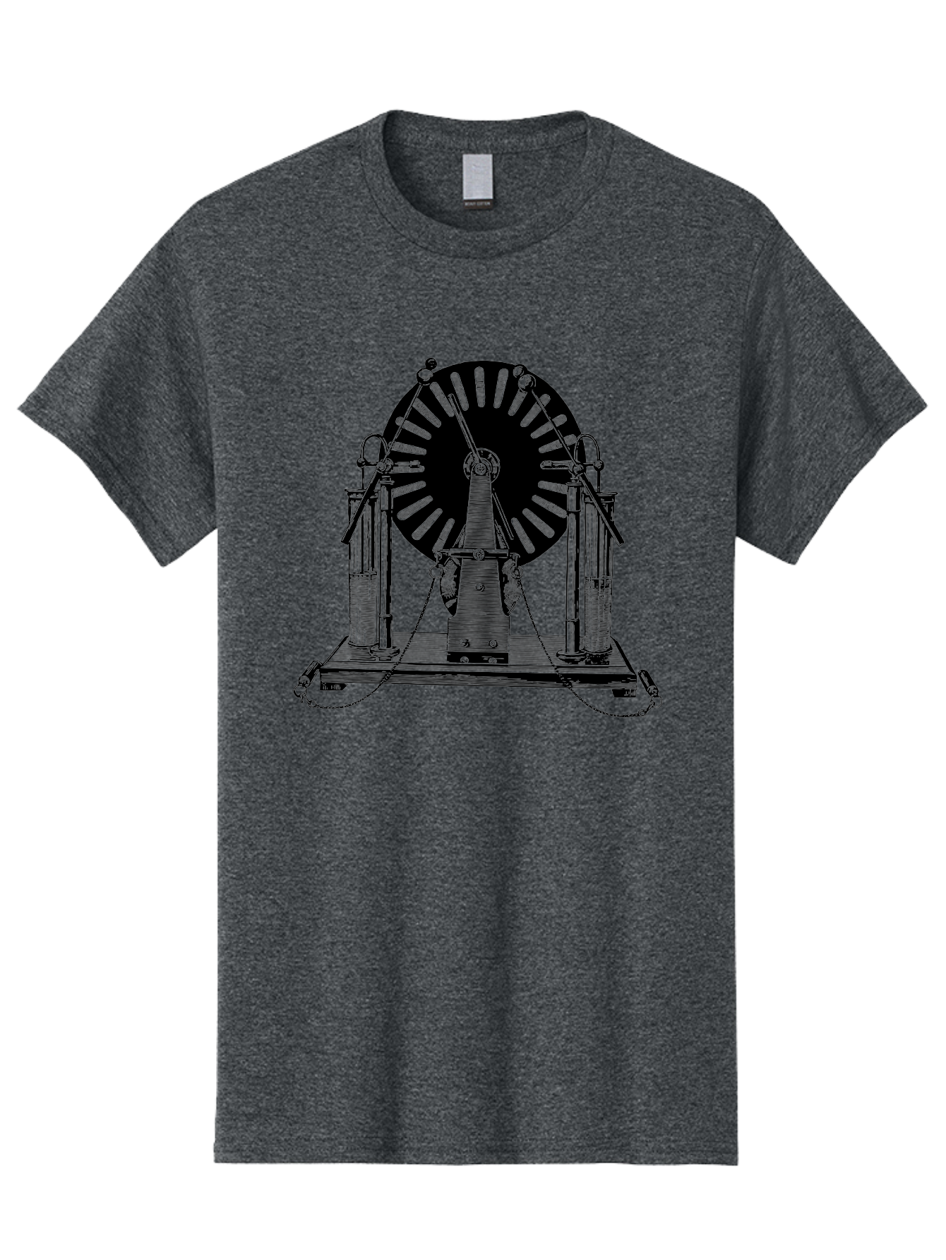 Wimshurst-Machine Men'S Graphic Tee, 100% Cotton, Comfortable Casual Summer Wear, Machine Washable, Electrostatic Generator, Wimshurst Machine, Scientific Equipment, Vintage Technology, Static Electricity, Experimental Device, Aad663 5