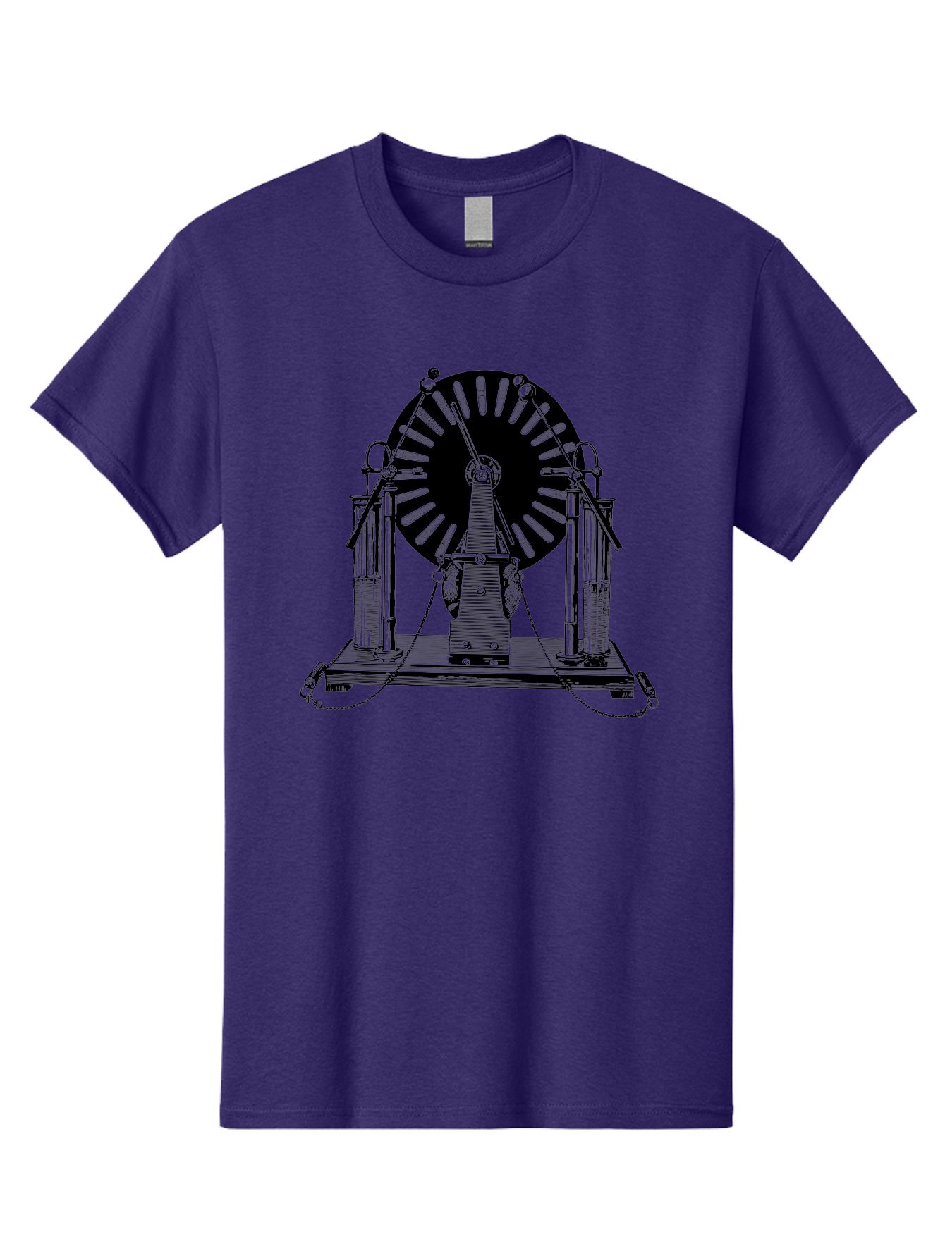 Wimshurst-Machine Men'S Graphic Tee, 100% Cotton, Comfortable Casual Summer Wear, Machine Washable, Electrostatic Generator, Wimshurst Machine, Scientific Equipment, Vintage Technology, Static Electricity, Experimental Device, Aad663 27