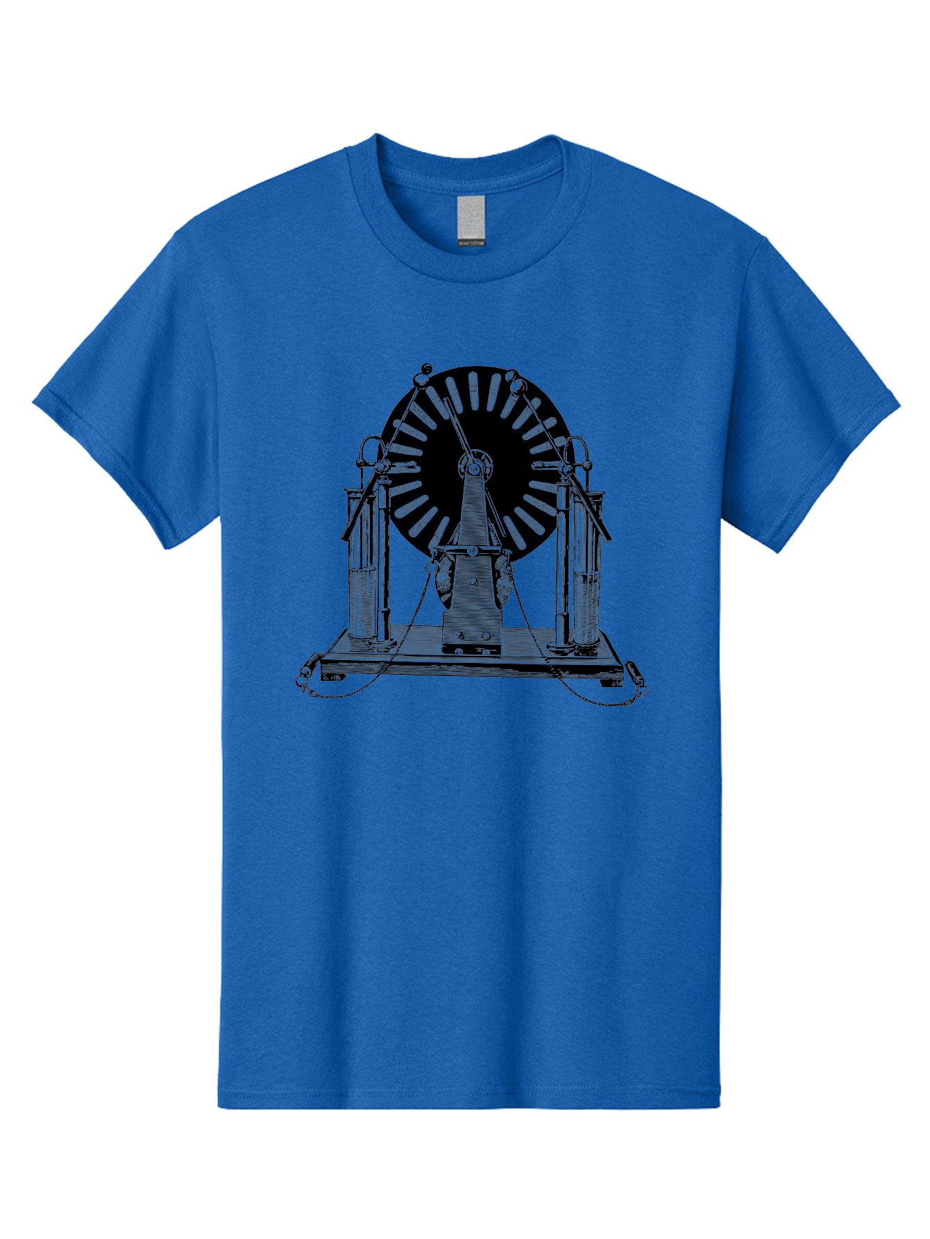 Wimshurst-Machine Men'S Graphic Tee, 100% Cotton, Comfortable Casual Summer Wear, Machine Washable, Electrostatic Generator, Wimshurst Machine, Scientific Equipment, Vintage Technology, Static Electricity, Experimental Device, Aad663 29