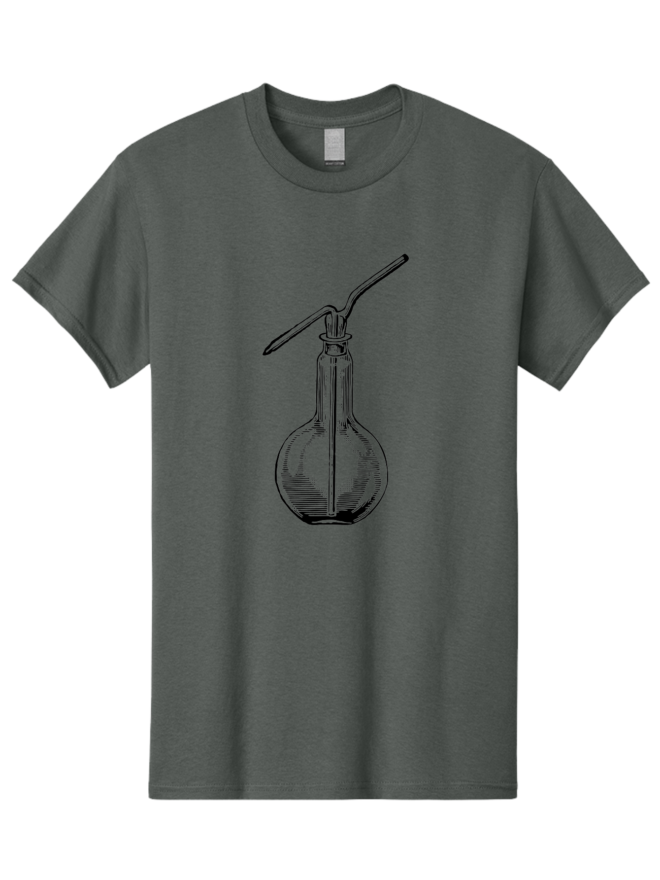 Woulfe-Bottle Men'S Graphic Tee, 100% Cotton, Comfortable Casual Summer Wear, Machine Washable, Laboratory Equipment, Glassware, Science Tools, Chemistry Lab, Wash Bottle, Chemical Apparatus, Scientific Instruments, Experimental Gear Aad665 5