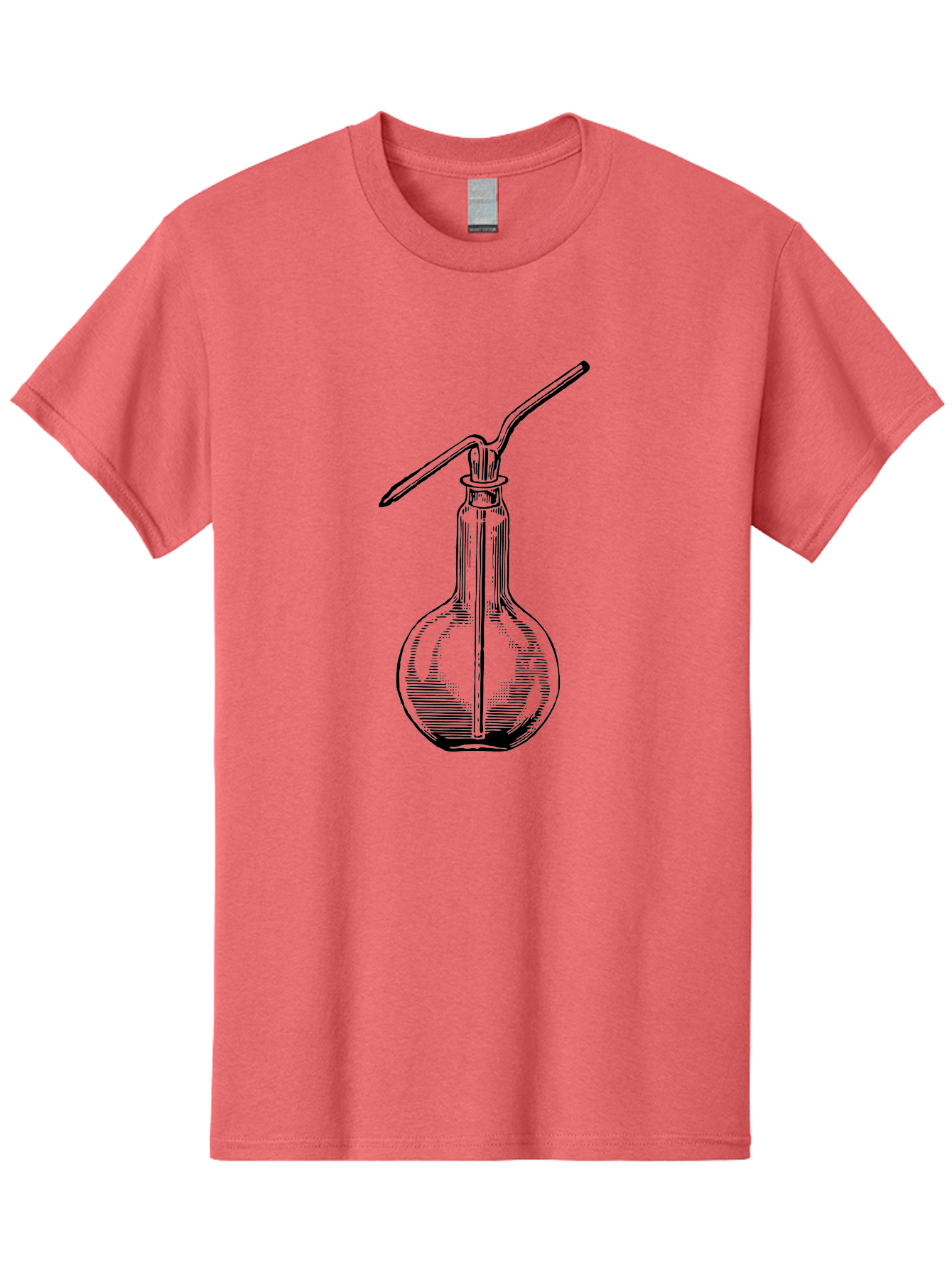 Woulfe-Bottle Men'S Graphic Tee, 100% Cotton, Comfortable Casual Summer Wear, Machine Washable, Laboratory Equipment, Glassware, Science Tools, Chemistry Lab, Wash Bottle, Chemical Apparatus, Scientific Instruments, Experimental Gear Aad665 11