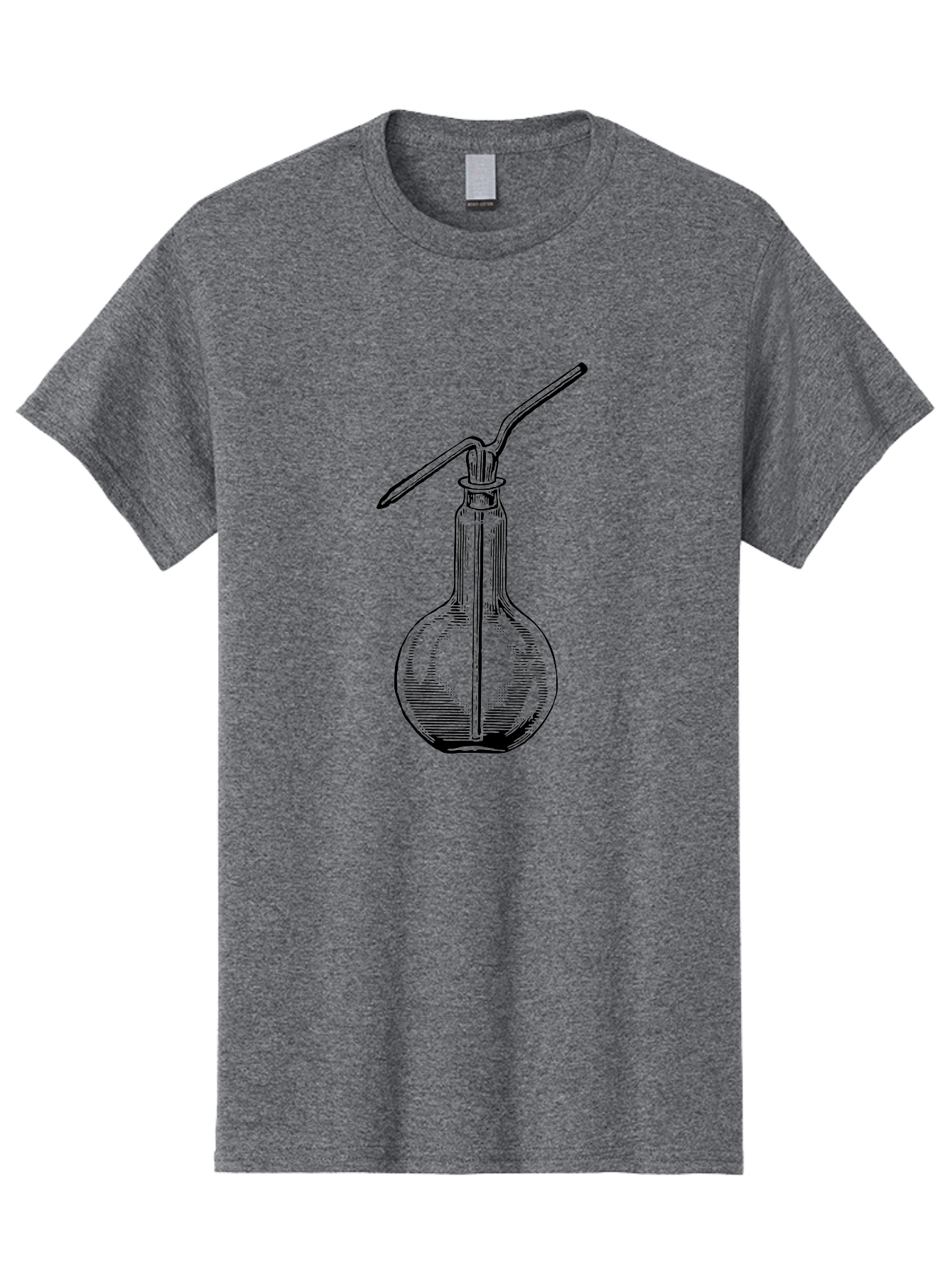Woulfe-Bottle Men'S Graphic Tee, 100% Cotton, Comfortable Casual Summer Wear, Machine Washable, Laboratory Equipment, Glassware, Science Tools, Chemistry Lab, Wash Bottle, Chemical Apparatus, Scientific Instruments, Experimental Gear Aad665 15