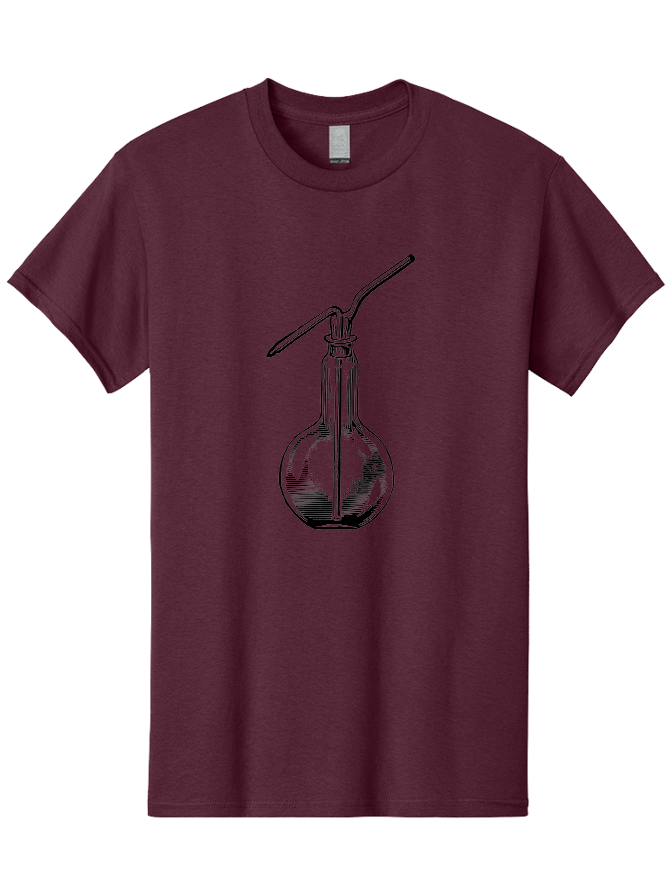 Woulfe-Bottle Men'S Graphic Tee, 100% Cotton, Comfortable Casual Summer Wear, Machine Washable, Laboratory Equipment, Glassware, Science Tools, Chemistry Lab, Wash Bottle, Chemical Apparatus, Scientific Instruments, Experimental Gear Aad665 29