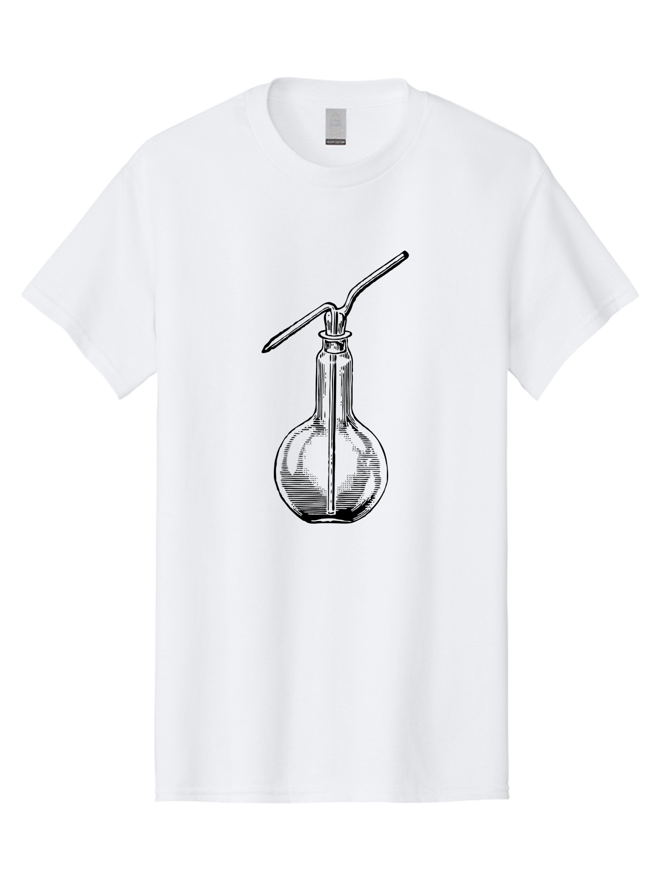 Woulfe-Bottle Men'S Graphic Tee, 100% Cotton, Comfortable Casual Summer Wear, Machine Washable, Laboratory Equipment, Glassware, Science Tools, Chemistry Lab, Wash Bottle, Chemical Apparatus, Scientific Instruments, Experimental Gear Aad665 17
