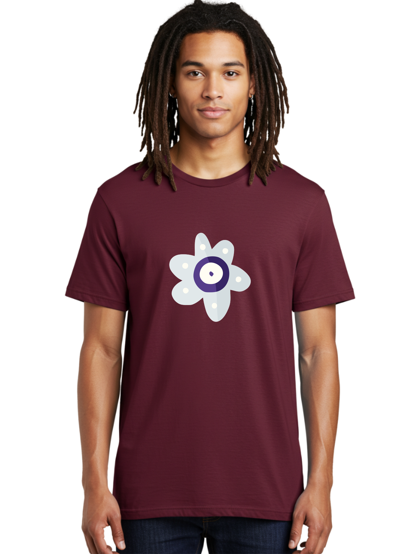 All-Seeing-Flower Men'S Graphic Tee, 100% Cotton, Comfortable Casual Summer Wear, Machine Washable, All-Seeing Eye, Mystical Symbol, Spiritual Icon, Symbolic Eye, Mystic Graphics, Abstract Art, Symbolic Imagery, Esoteric Symbols Aad667 24