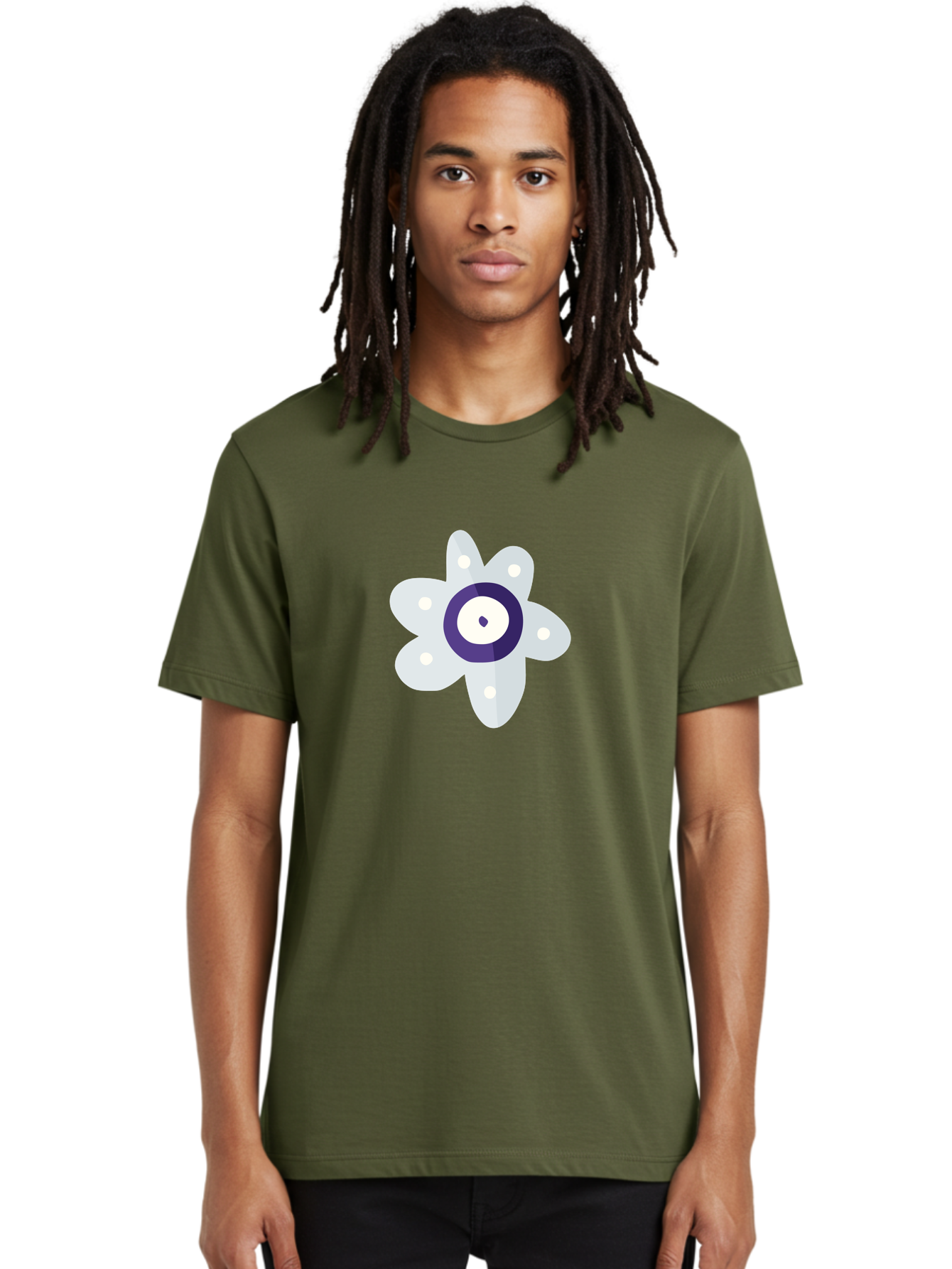 All-Seeing-Flower Men'S Graphic Tee, 100% Cotton, Comfortable Casual Summer Wear, Machine Washable, All-Seeing Eye, Mystical Symbol, Spiritual Icon, Symbolic Eye, Mystic Graphics, Abstract Art, Symbolic Imagery, Esoteric Symbols Aad667 8