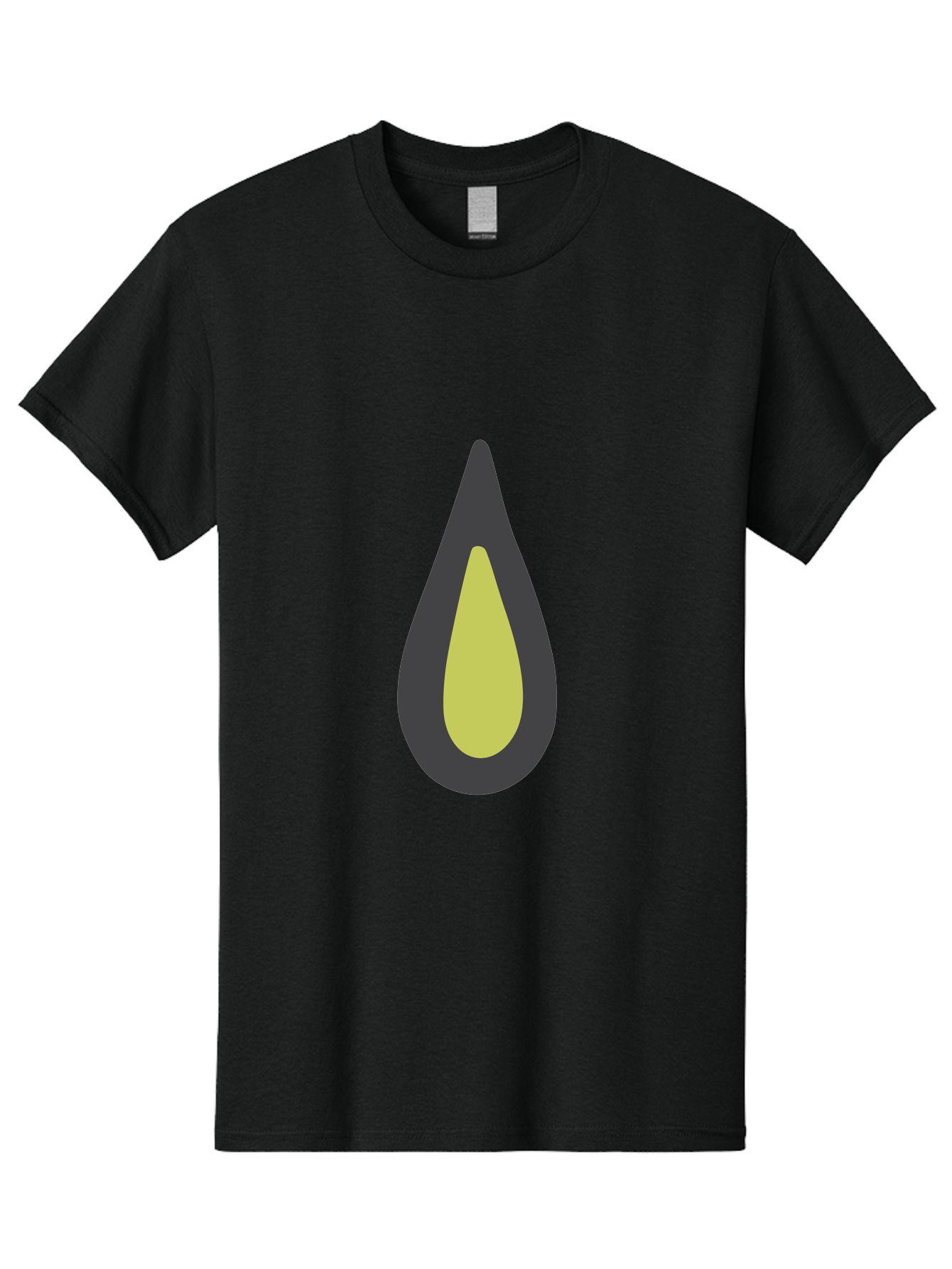 Avocado-2 Men'S Graphic Tee, 100% Cotton, Comfortable Casual Summer Wear, Machine Washable, Avocado Illustration, Simple Design, Minimalist Art, Yellow And Black Colors, Fruit Icon, Healthy Food Symbol, Green Background Ignored, Aad669 21