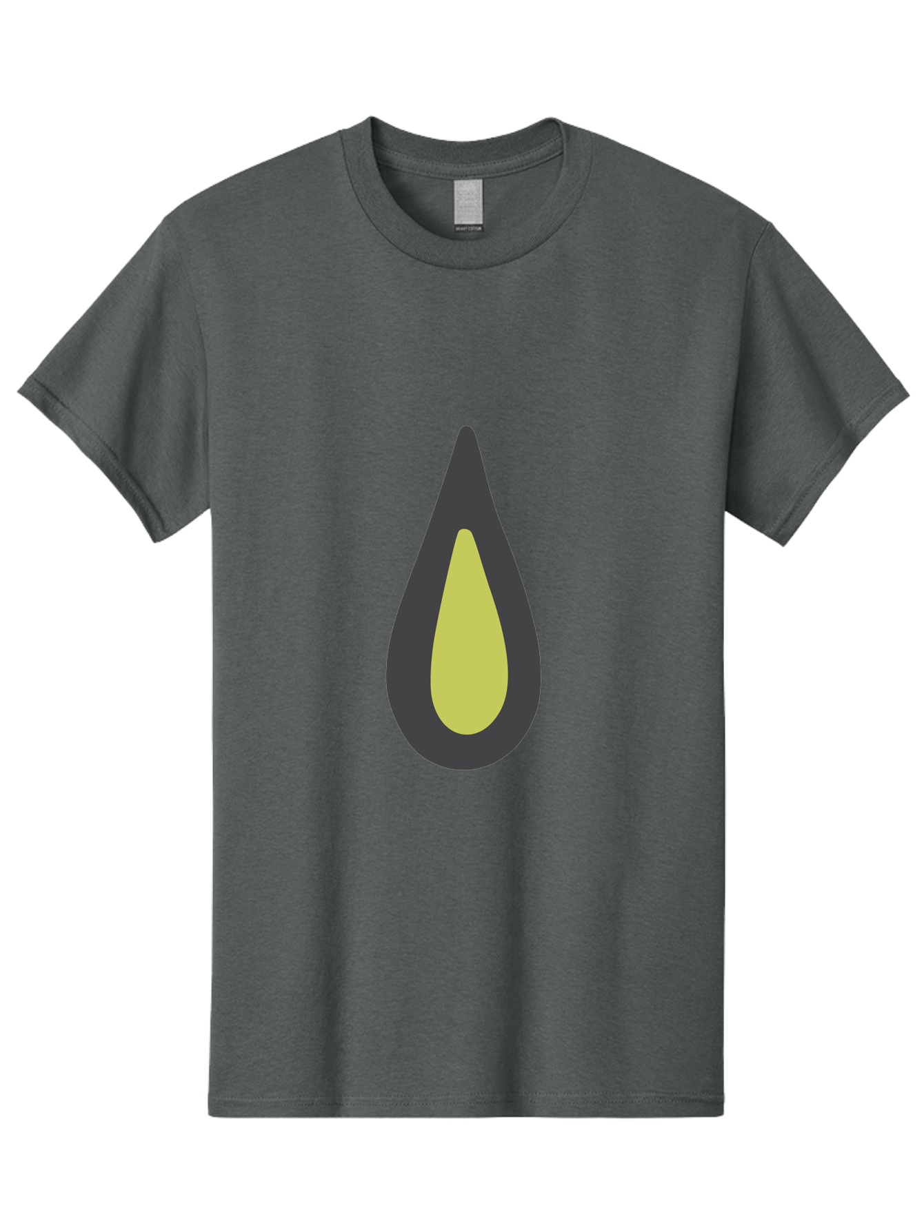 Avocado-2 Men'S Graphic Tee, 100% Cotton, Comfortable Casual Summer Wear, Machine Washable, Avocado Illustration, Simple Design, Minimalist Art, Yellow And Black Colors, Fruit Icon, Healthy Food Symbol, Green Background Ignored, Aad669 25